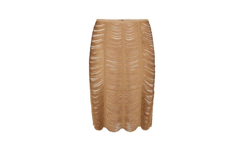 Tom Ford o1w1db10525 GC5740 Midi Skirt in Brown Size 26" / US 2 / IT 38 - 1 Preview