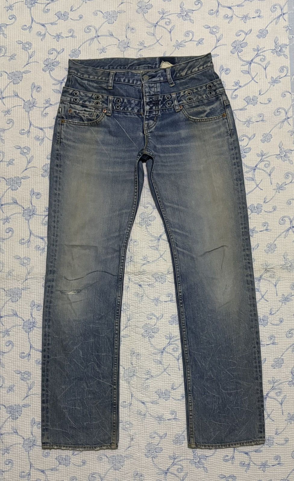 Japanese Brand Japanese Antgauge Double Waist Jeans Streetwear Denim Size US 31 - 2 Thumbnail