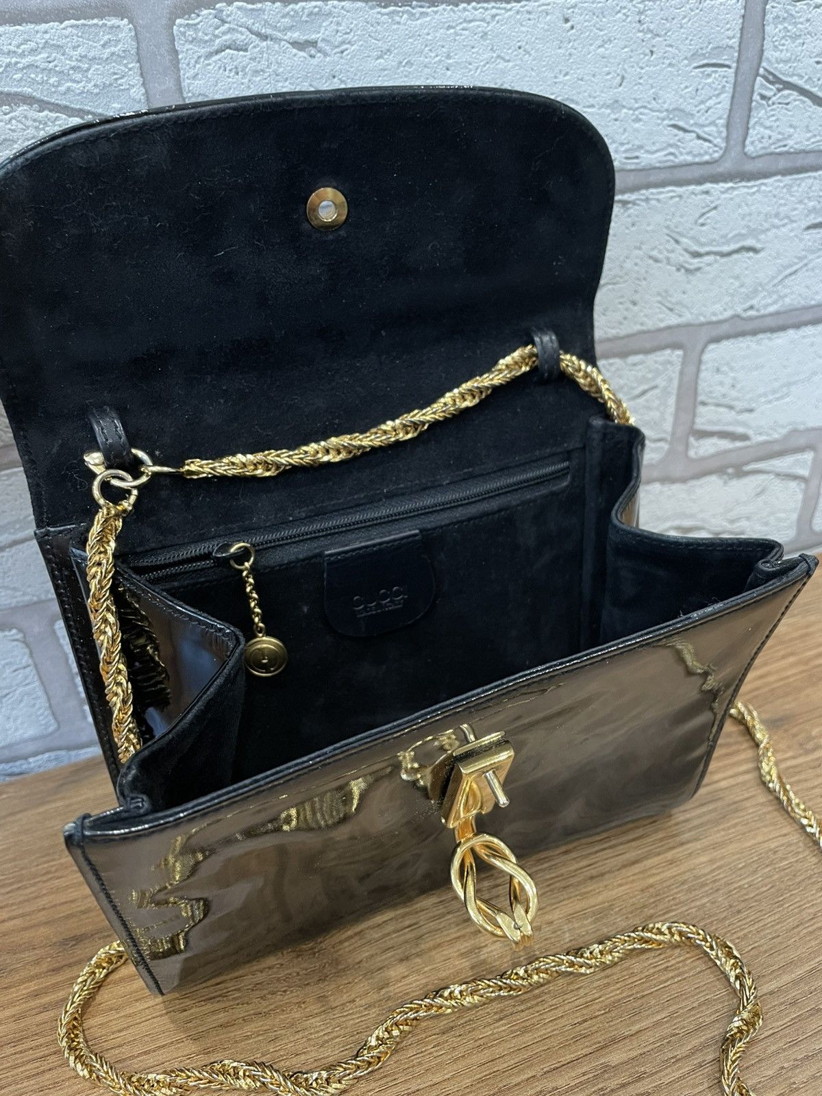 Gucci Gucci Shoulder Bag Small Dark Blue Leather Size ONE SIZE - 5 Thumbnail