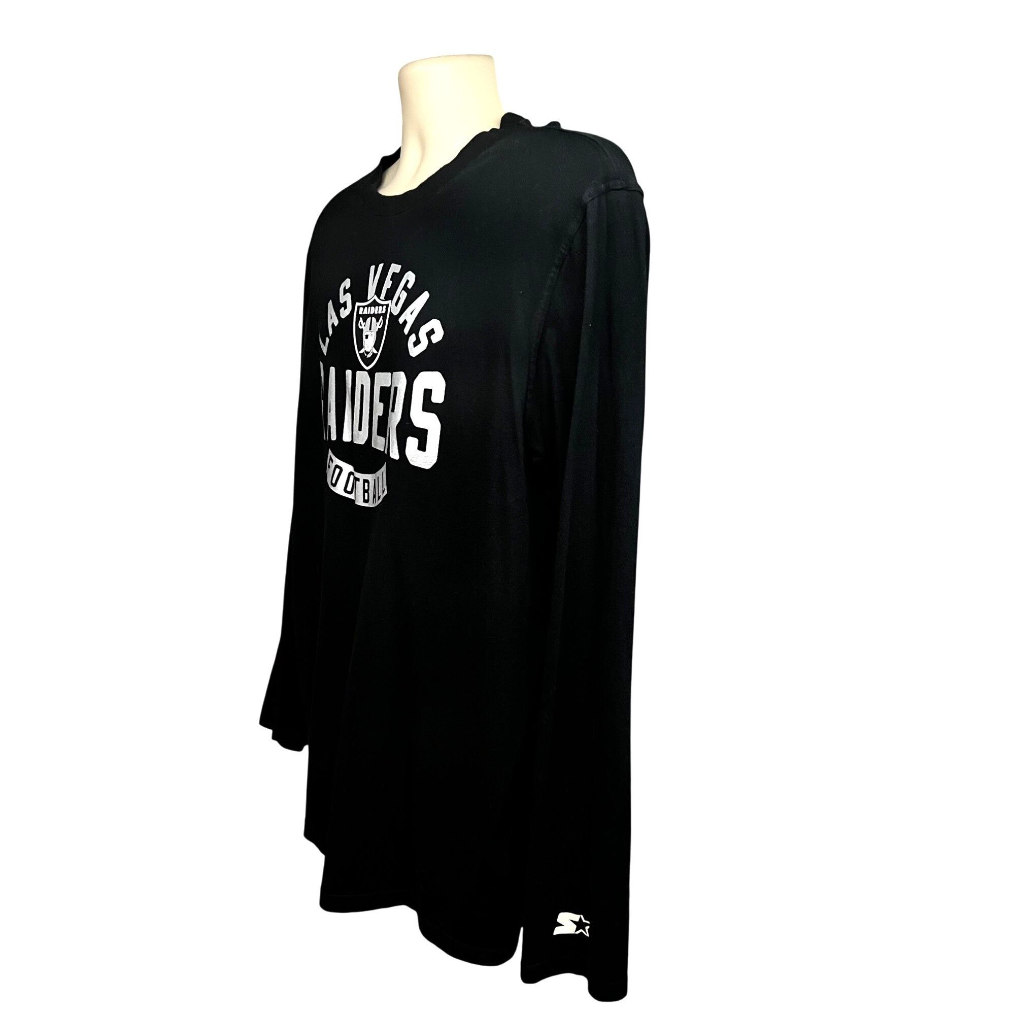 Starter Starter Las Vegas Raiders NFL Football Black Silver Big Logo Size US L / EU 52-54 / 3 - 3 Thumbnail