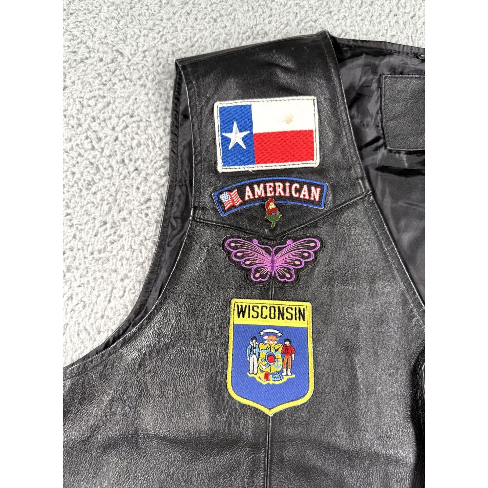 Vintage VINTAGE Leather Motorcycle Vest Mens 3XL Black Club Biker Patch Snake Skull Texas Rally Size US XXL / EU 58 / 5 - 6 Thumbnail