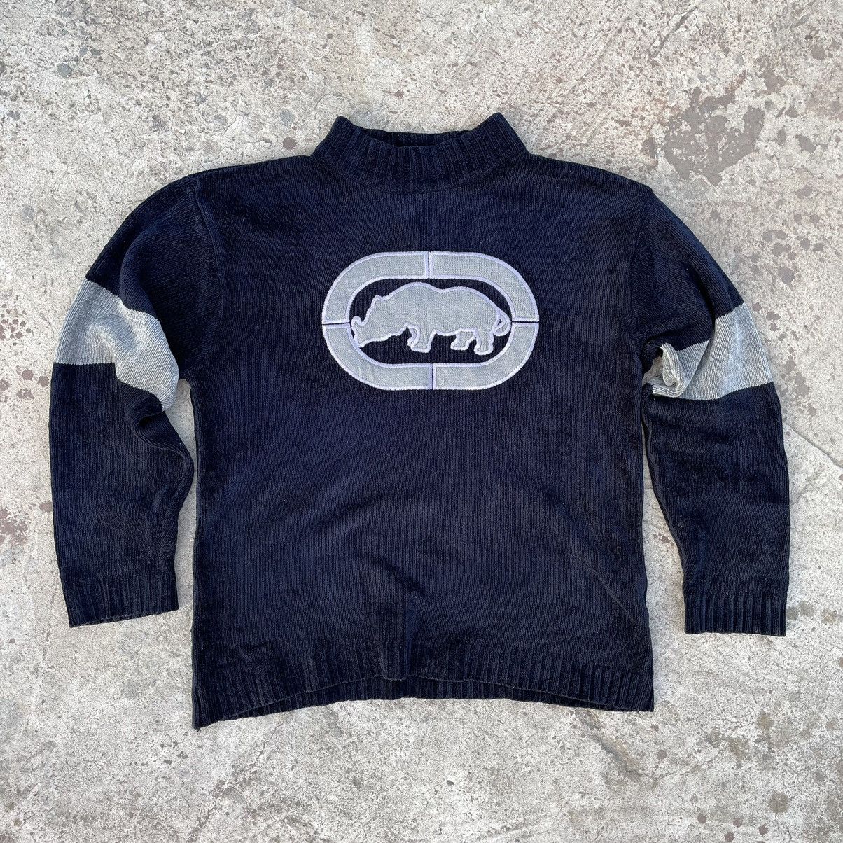 Ecko Unltd. × Vintage Vintage Ecko Unl TD Knit Sweater Rap Logo Y2K 90s USA Size US XL / EU 56 / 4 - 1 Thumbnail