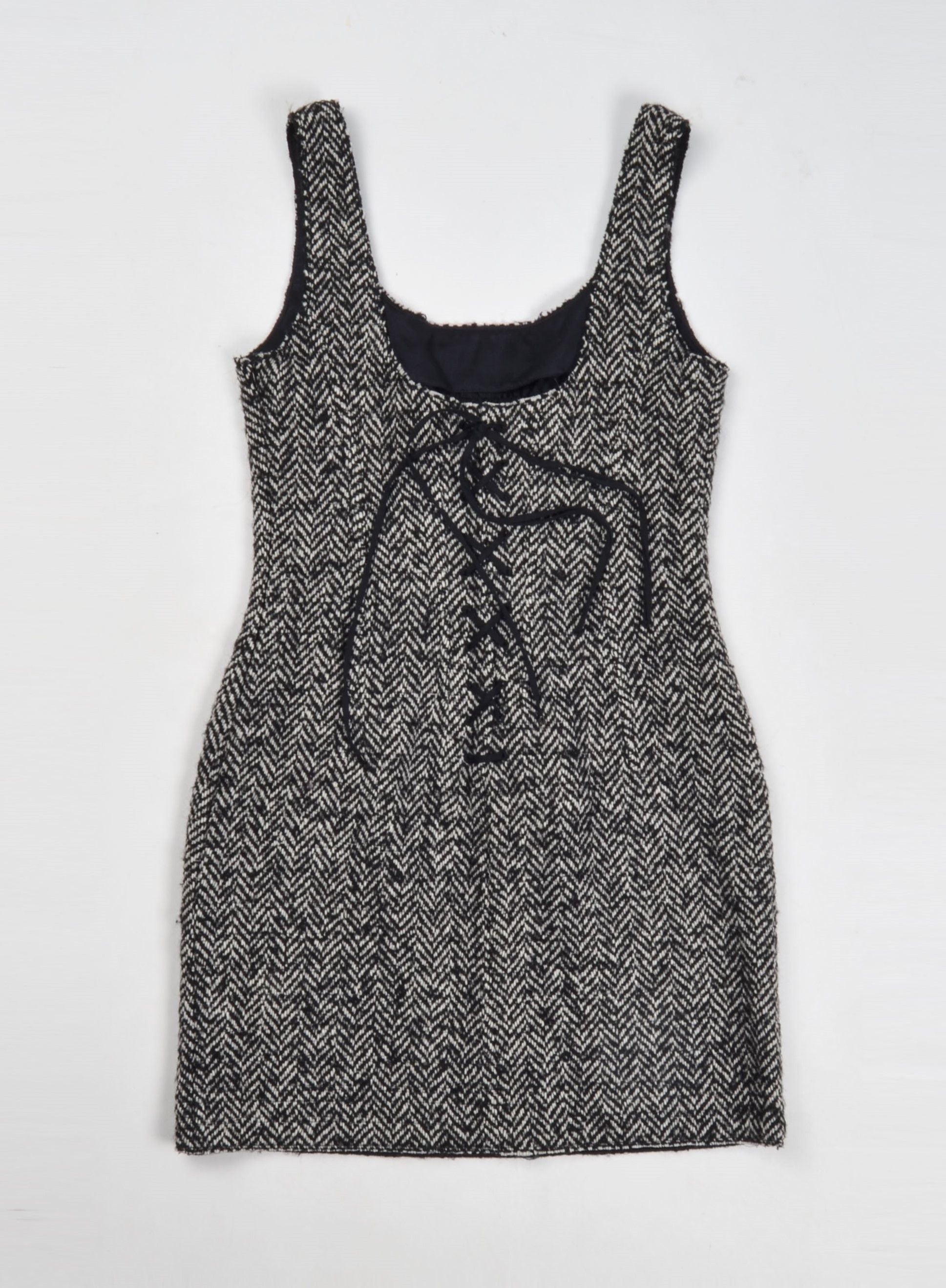 Dolce & Gabbana Dolce & Gabbana Wool Blend Tweed Gray Corset Mini Dress Size M / US 6-8 / IT 42-44 - 8 Thumbnail