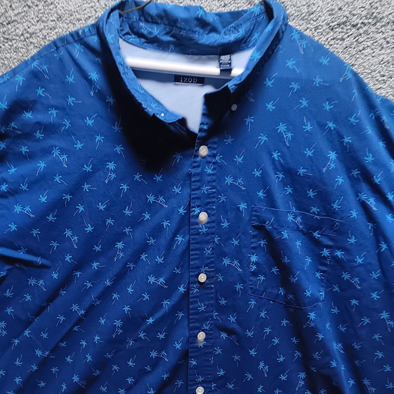 Izod Izod Hawaiian Shirt Mens 4xl Blue Palm Tree Print Size US XXL / EU 58 / 5 - 2 Thumbnail