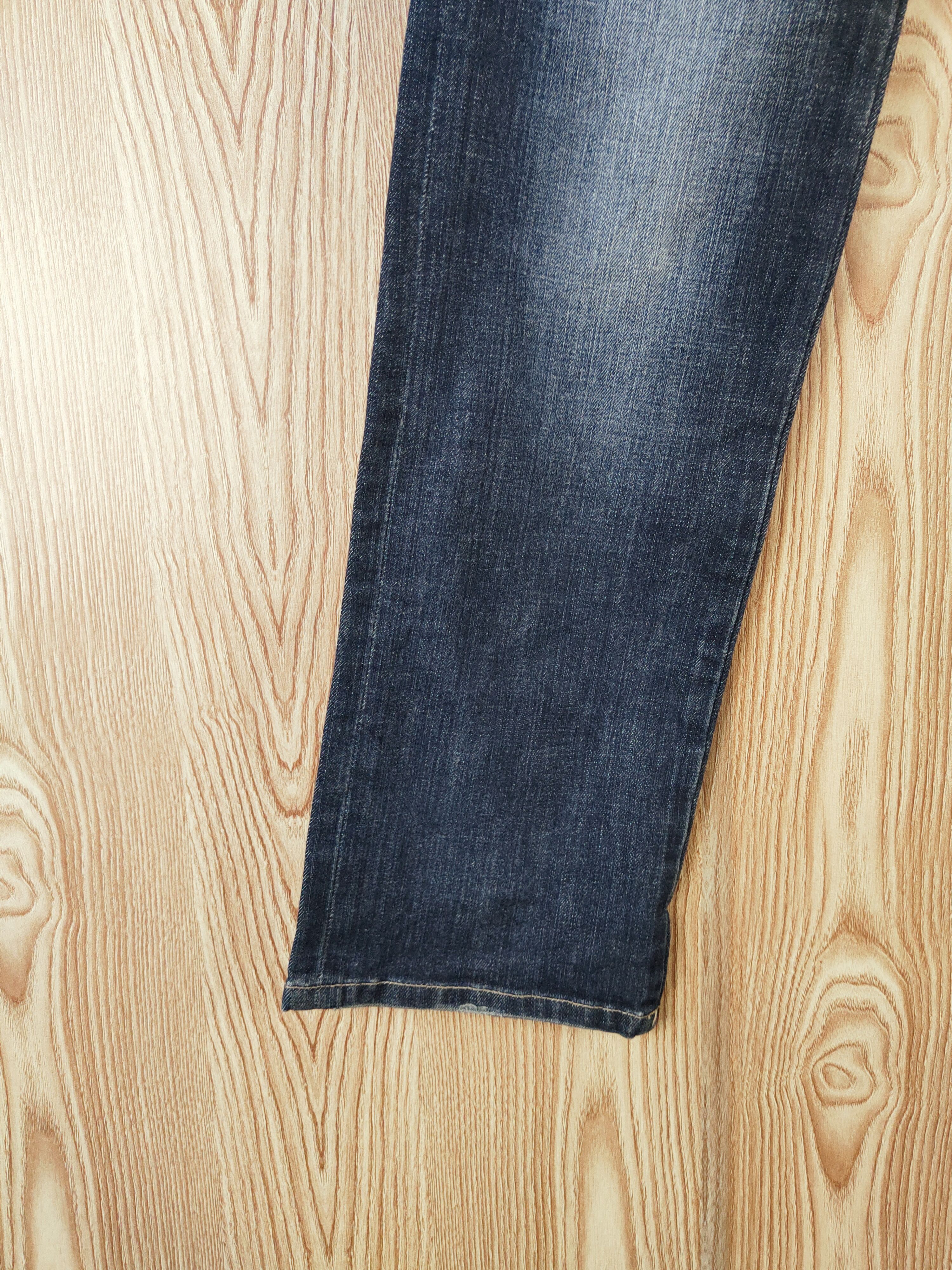 PPFM PPFM Dark Blue double waist Distressed Ripped Jeans #W382 Size US 32 / EU 48 - 5 Thumbnail