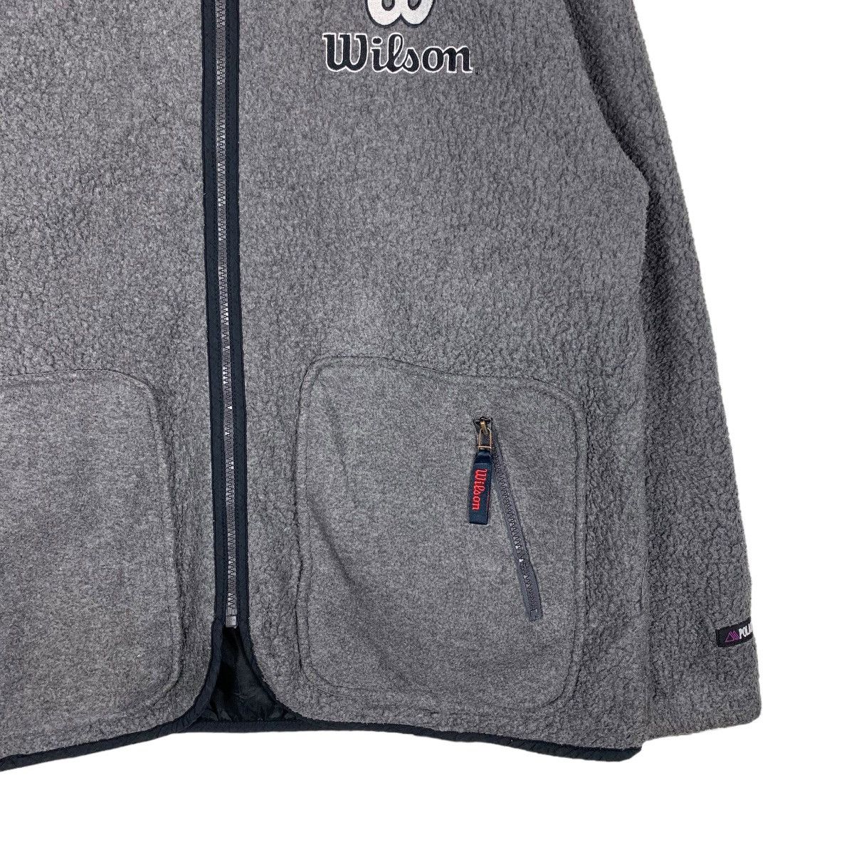 Wilson WILSON Embroidery Big Logo Deep Pile Fleece Jacket #1012-C45 Size US L / EU 52-54 / 3 - 4 Thumbnail