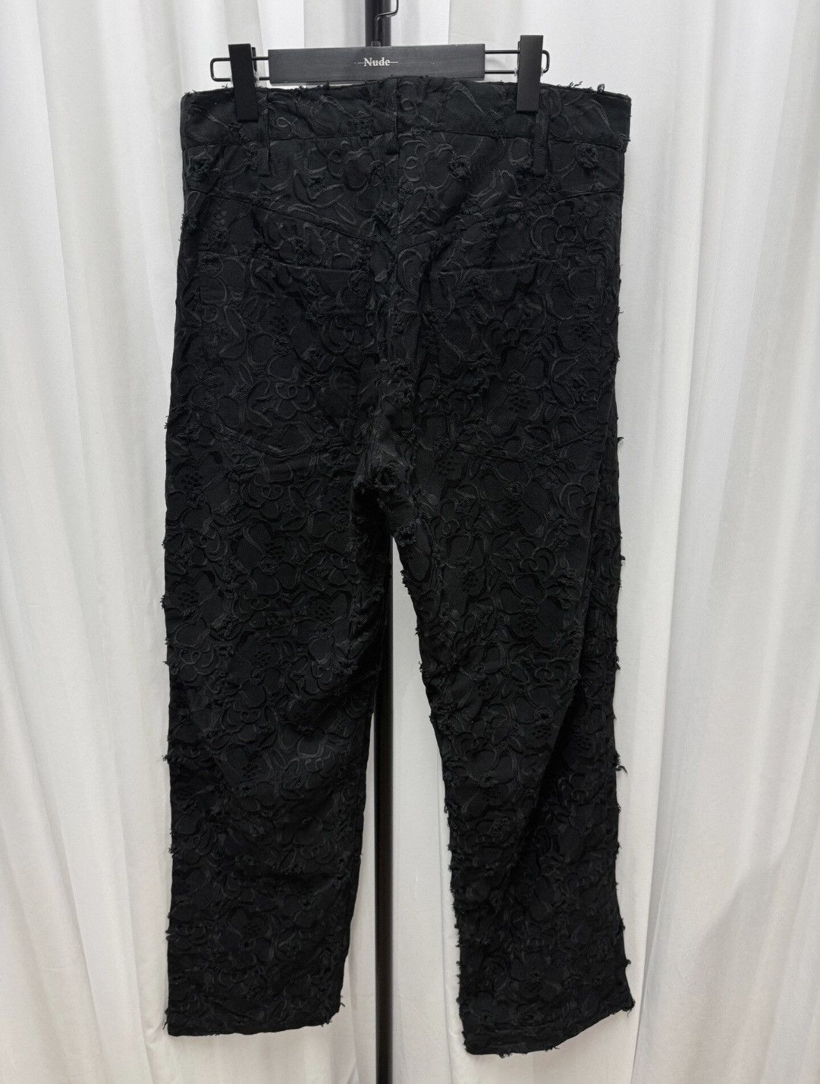 Song For The Mute Song for the mute 24.2 Black Textured Trousers Size US 32 / EU 48 - 2 Thumbnail
