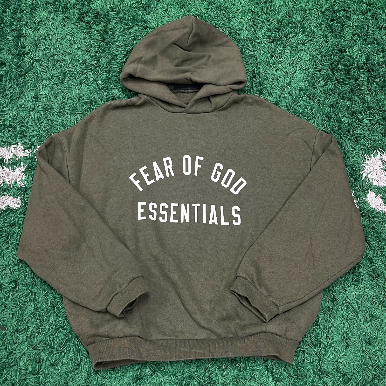 Fear of God FW24 Fear of God Essentials Fleece Hoodie Sweater Green Size US M / EU 48-50 / 2 - 1 Thumbnail