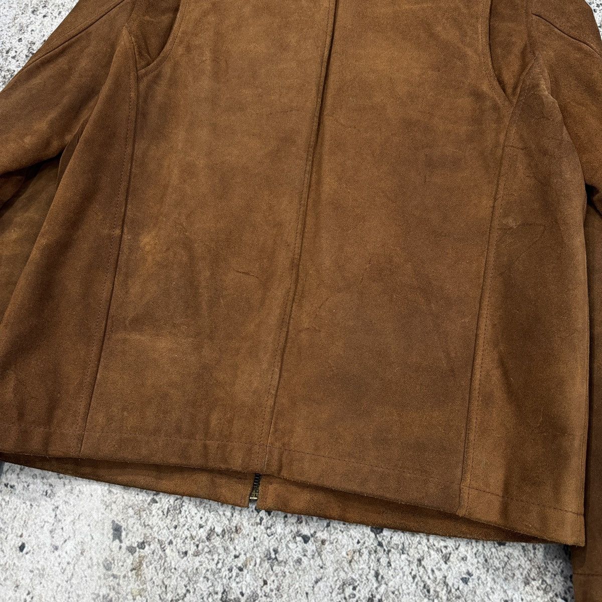 Levi's Vintage Levi's Cognac Brown Suede Cafe Racer Jacket Size US M / EU 48-50 / 2 - 20 Thumbnail