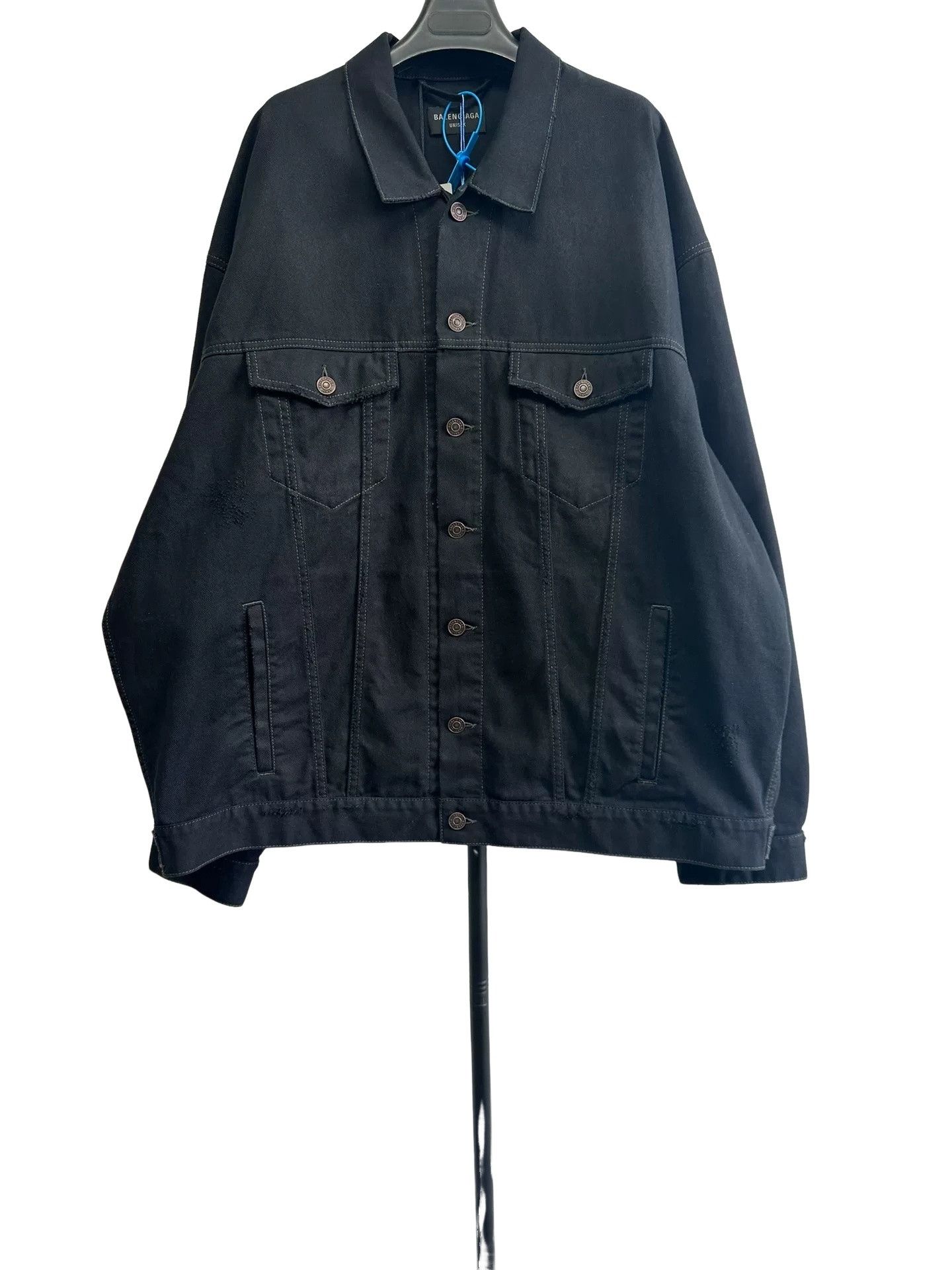 Balenciaga Balenciaga Tape Logo Denim Jacket Size 3 Size US L / EU 52-54 / 3 - 1 Thumbnail