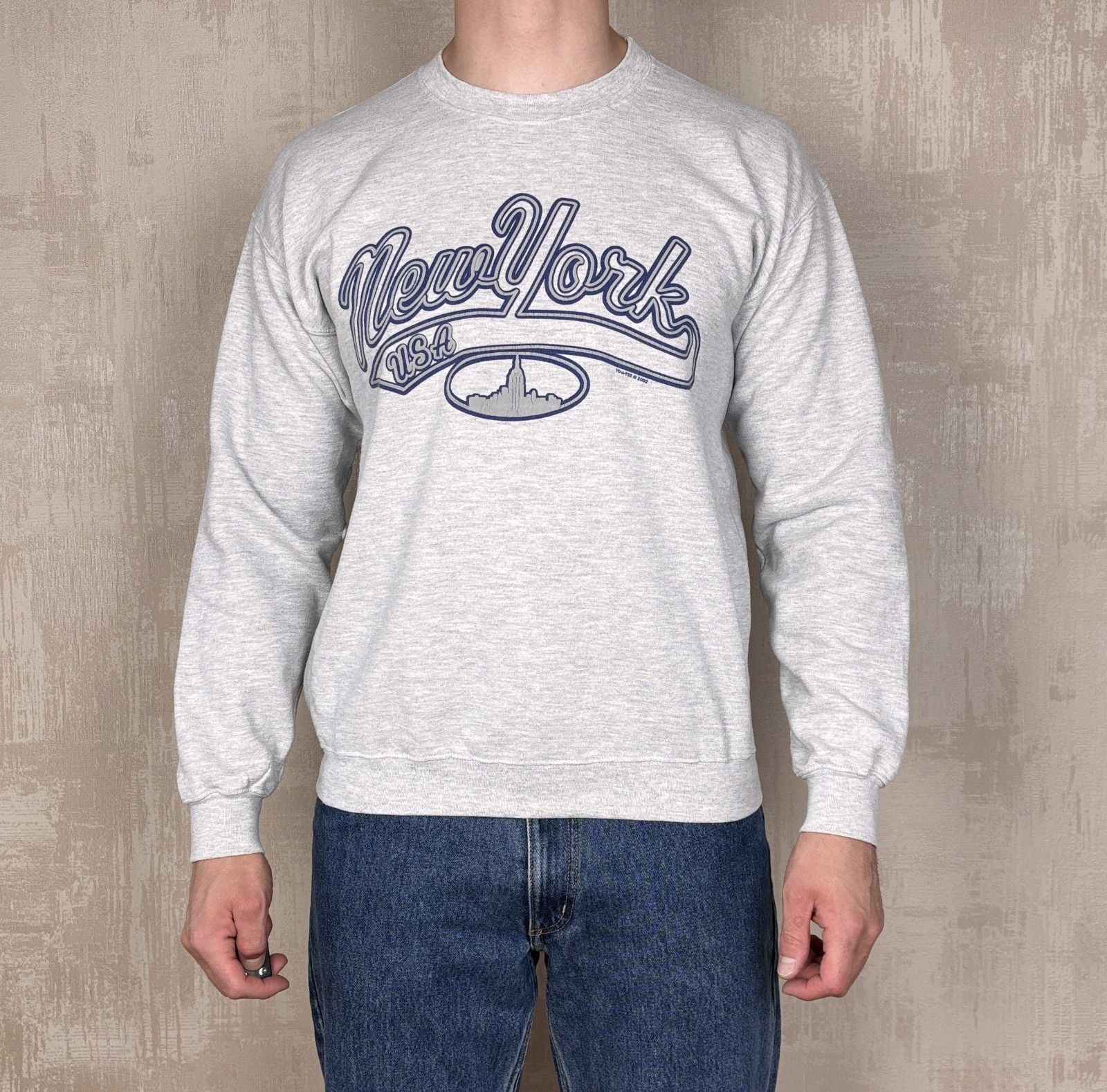 Gildan Vintage New York USA 2002 Sweatshirt Gildan Y2K Size US M / EU 48-50 / 2 - 2 Thumbnail