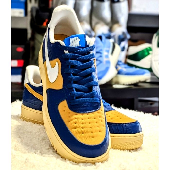 undefeated 5 on it blue yellow croc
