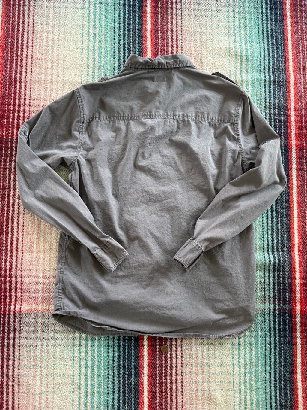 Helix Vintage Helix Gray Long Sleeve Casual Button Down Shirt L Size US L / EU 52-54 / 3 - 5 Thumbnail