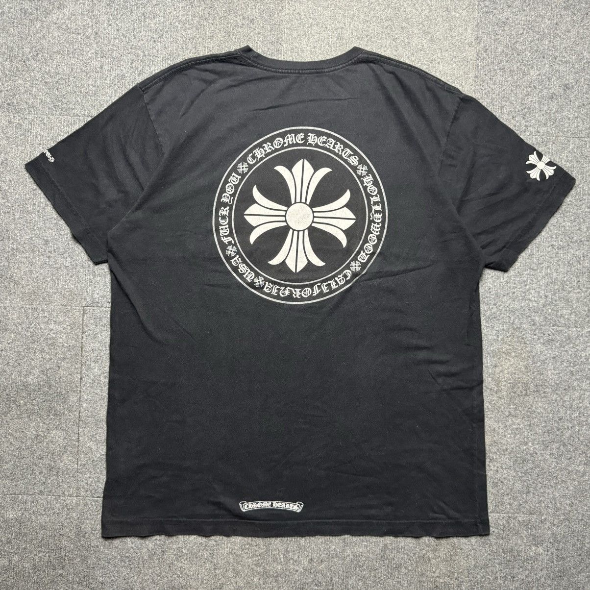 image of Chrome Hearts - Cross Plus Stamp Tee in Black, Men's (Size XL)