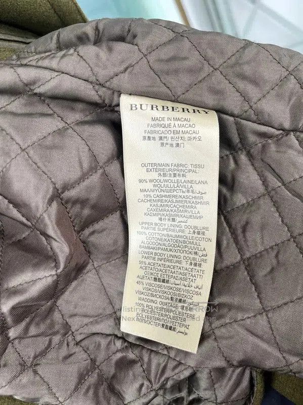 Burberry Burberry Green Wool Long Coat for Women. Size L / US 10 / IT 46 - 5 Thumbnail