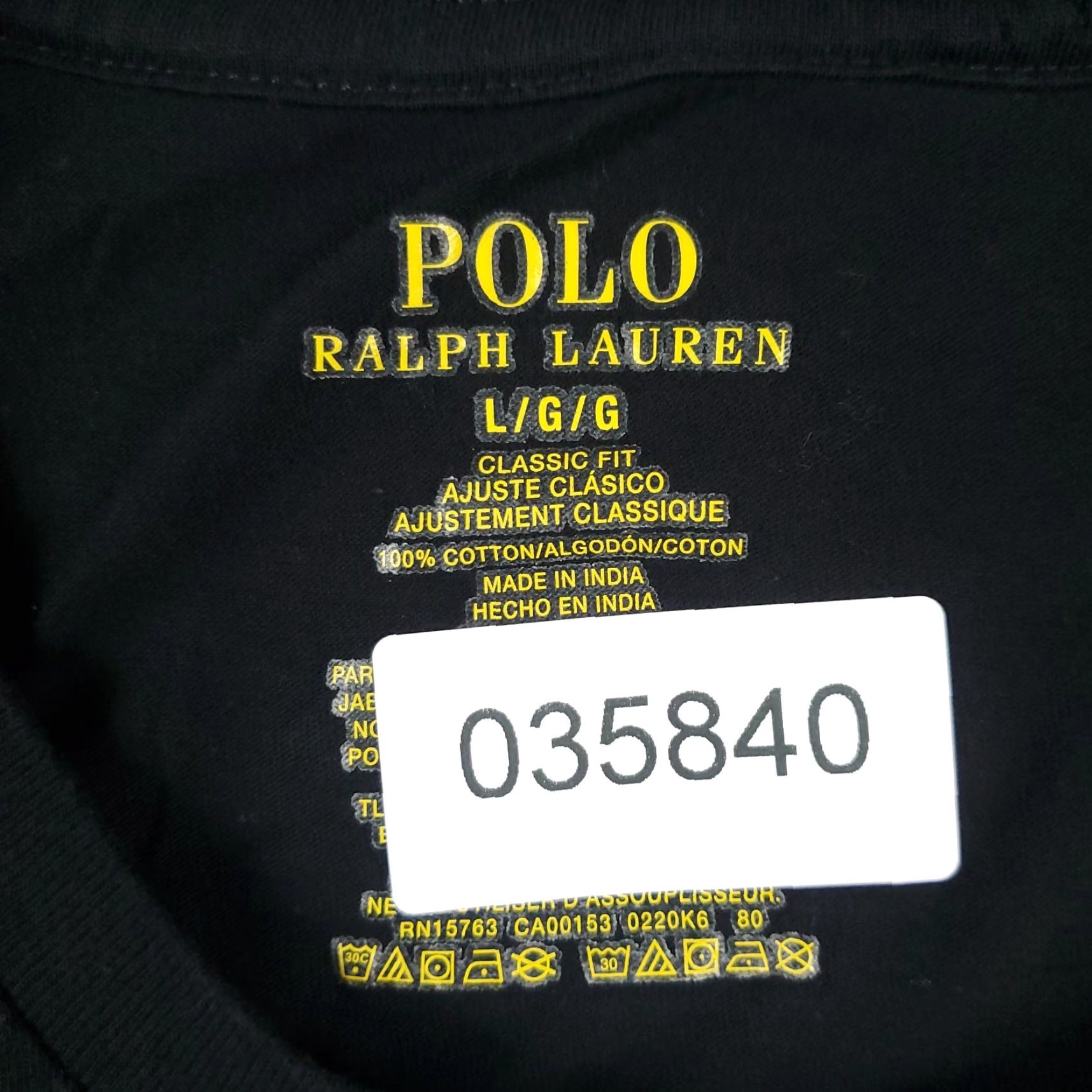 Ralph Lauren Ralph Lauren T-Shirt Mens Large Black Pony Logo Casual Short Sleeve Crew Neck Cotton 90s Sports American Mens Size US L / EU 52-54 / 3 - 7 Thumbnail
