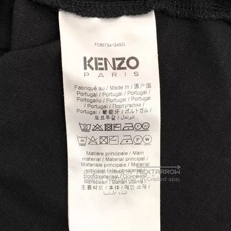 Kenzo Kenzo Black floral letter embroidery round neck short slee Size US XXL / EU 58 / 5 - 6 Thumbnail