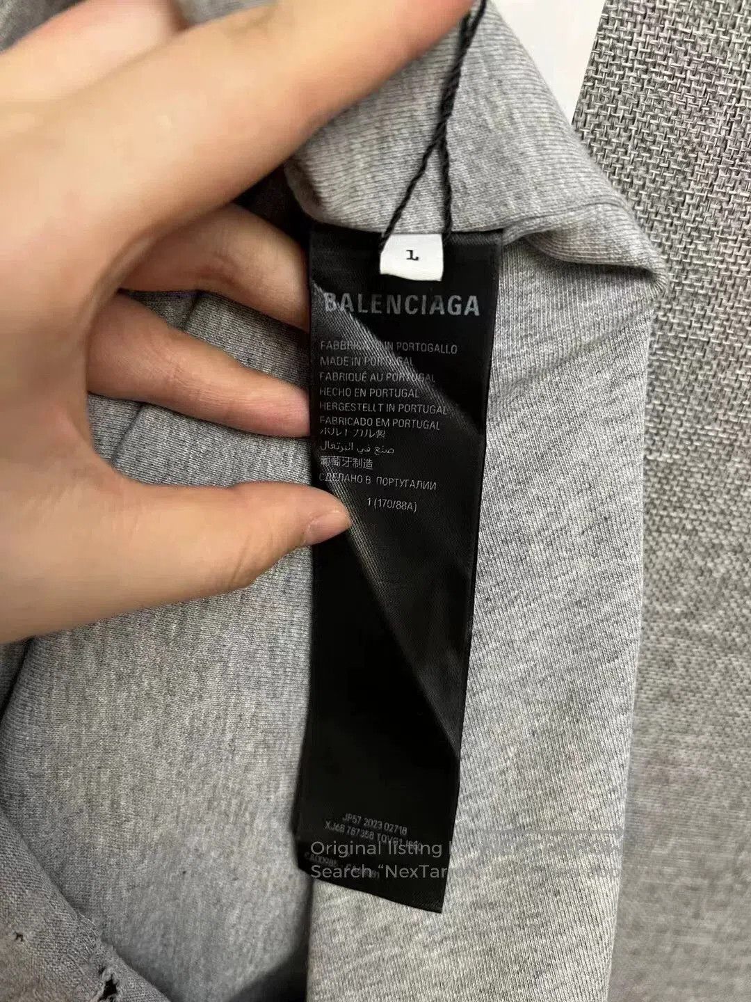 Balenciaga gray distressed short sleeve Balenciaga shirt. Size US S / EU 44-46 / 1 - 5 Thumbnail