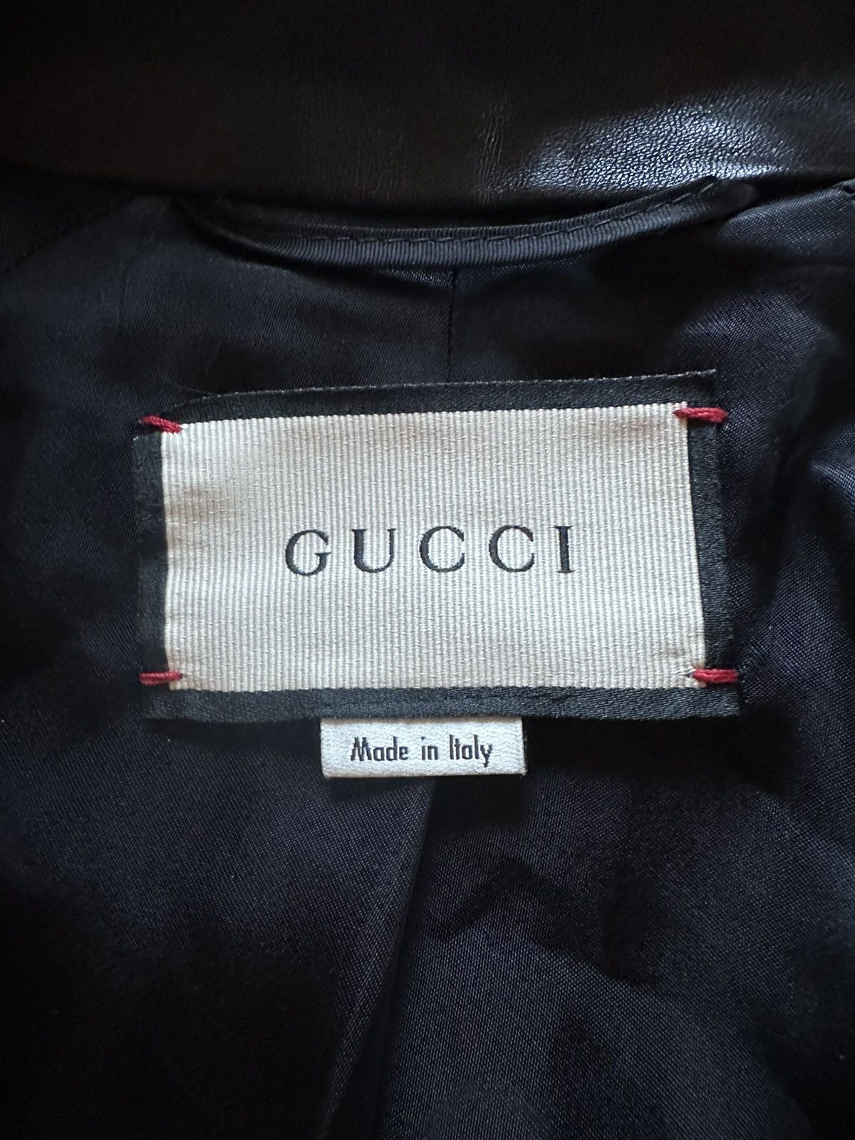 Gucci GUCCI Strawberry Patch Leather Bomber Jacket Size L / US 10 / IT 46 - 2 Thumbnail