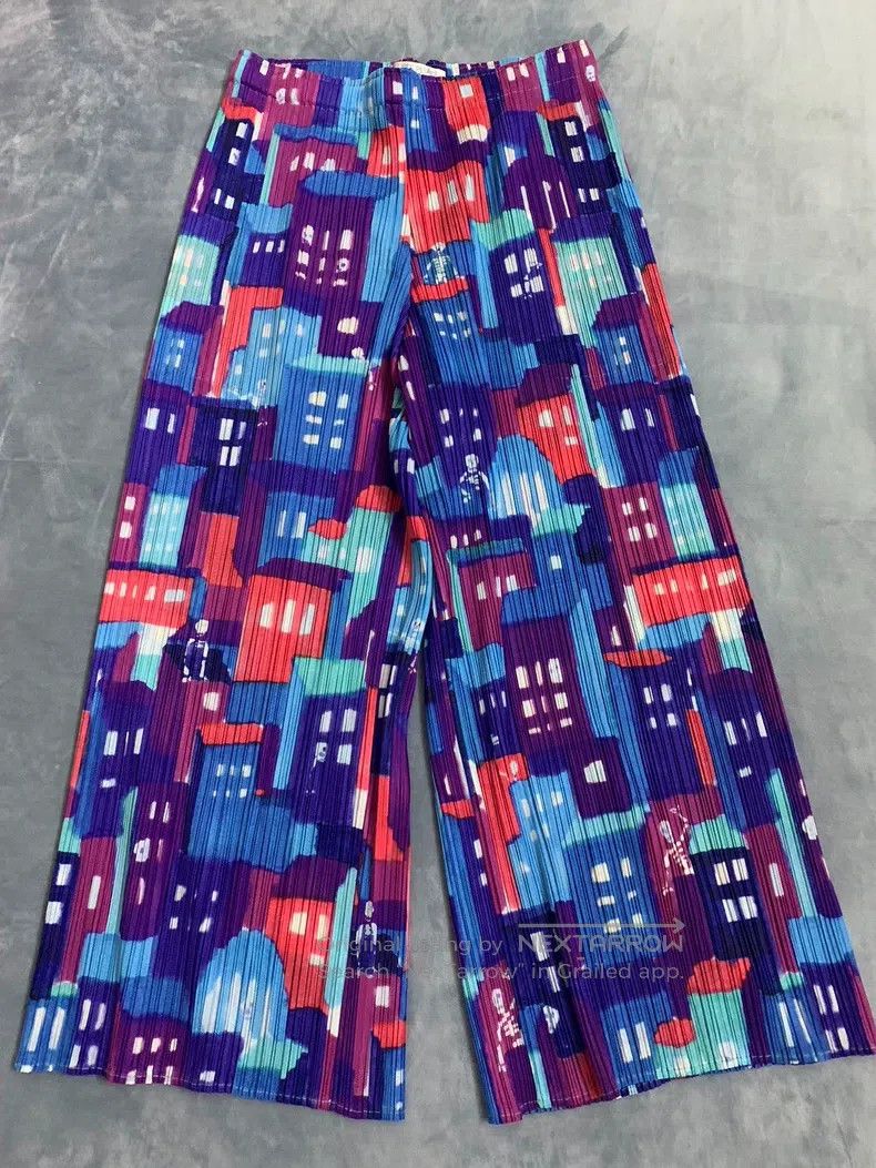 Issey Miyake Issey Miyake size:5 Blue Pants Size 31" - 1 Thumbnail