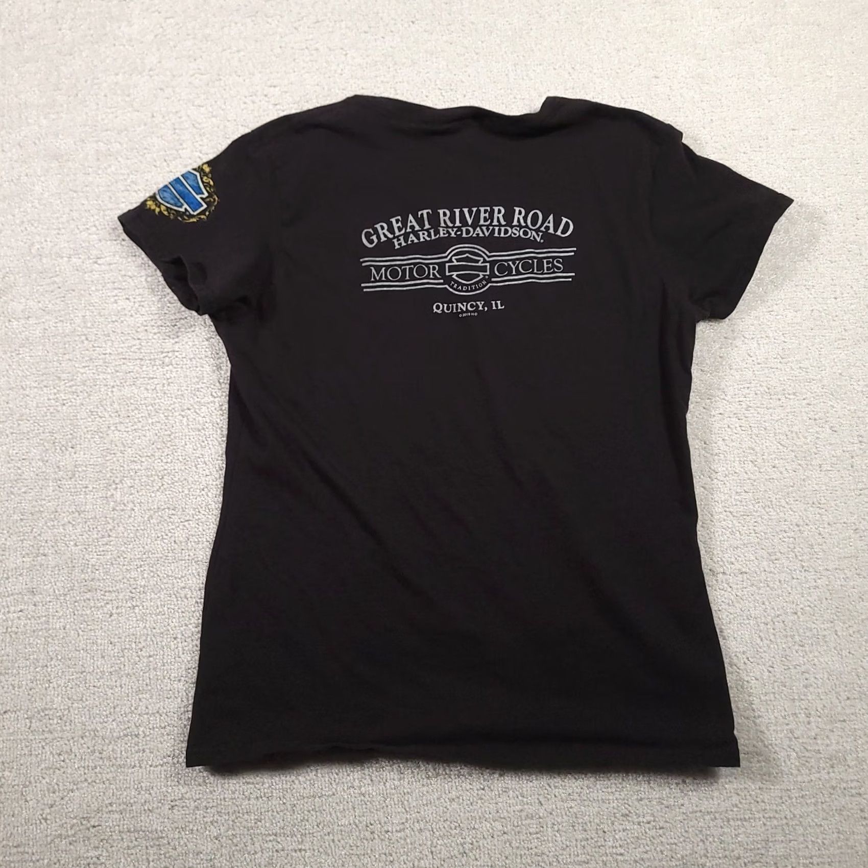 Harley Davidson Harley Davidson Shirt Women’s L Black Motorcycle Marines USMC Logo Tee Size L / US 10 / IT 46 - 7 Thumbnail