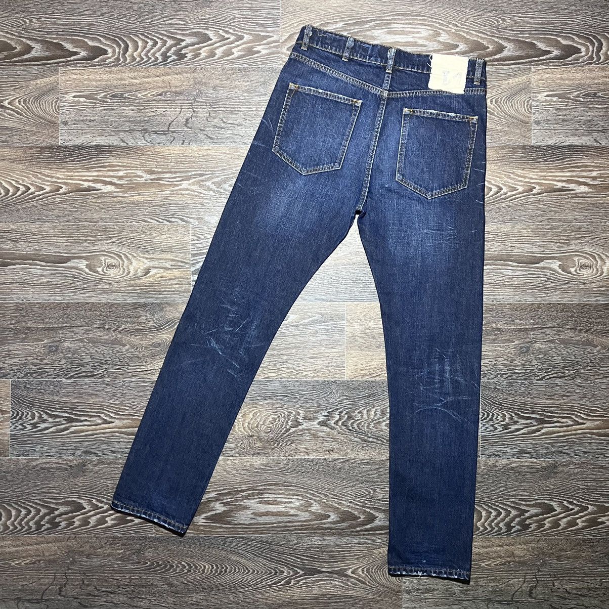 November NOVEMBER Tomorrow Distressed Denim Washed Dark Blue Jeans Size US 31 - 3 Thumbnail
