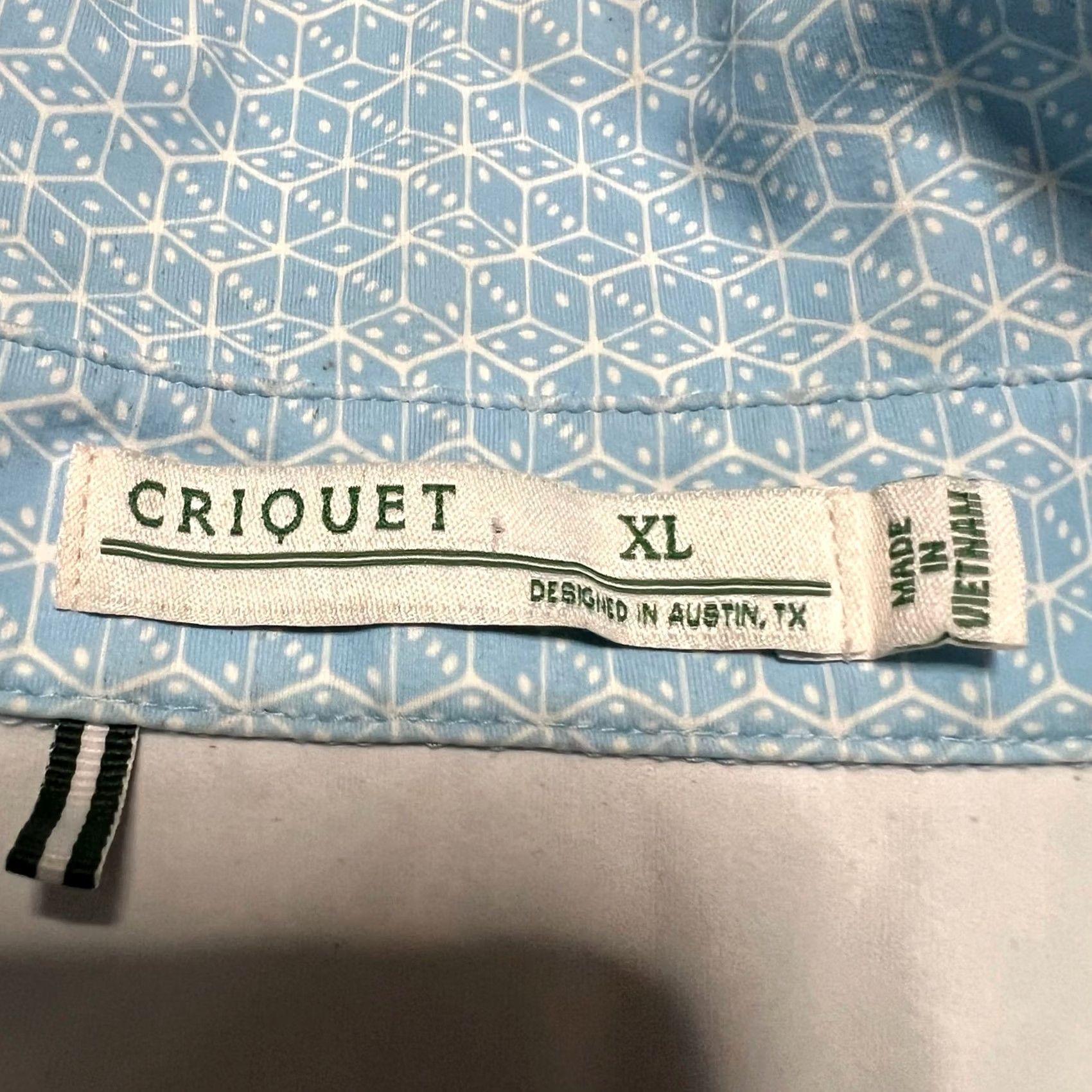 Vintage Criquet Polo Shirt Mens XL Blue Golf Performance Dice All Over Print Size US XL / EU 56 / 4 - 6 Thumbnail