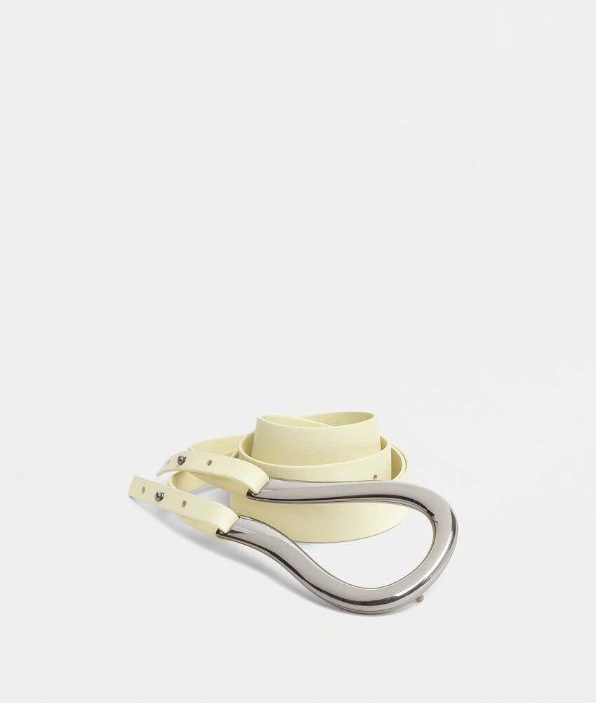 Bottega Veneta o1n1vont0225 Size: S / Horsebit Belt in Ice Cream/Silver Size ONE SIZE - 1 Preview