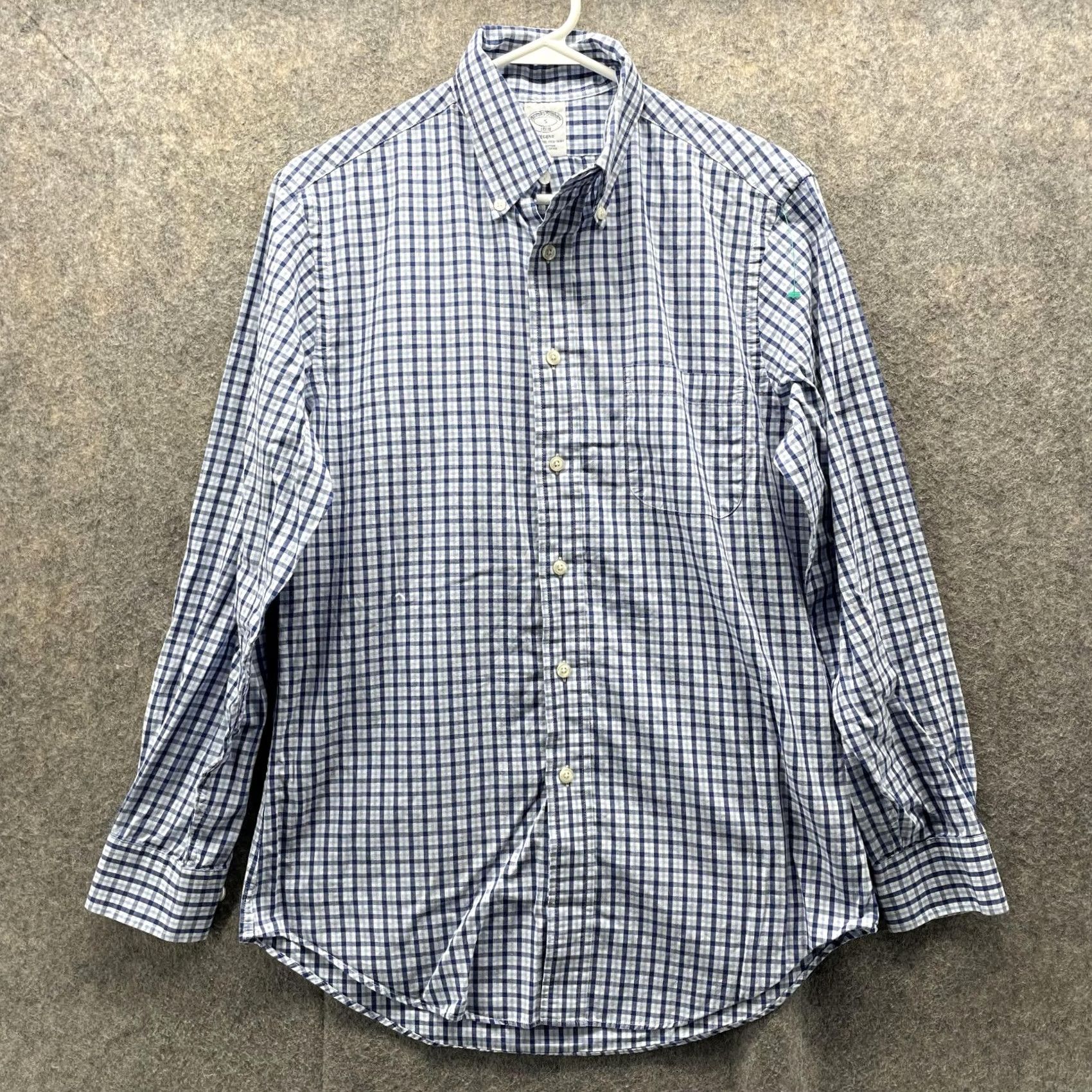 Brooks Brothers VINTAGE Brooks Brothers Shirt Men Small Check Blue Casual Button Down Regent Preppy 1818 Size US S / EU 44-46 / 1 - 2 Thumbnail