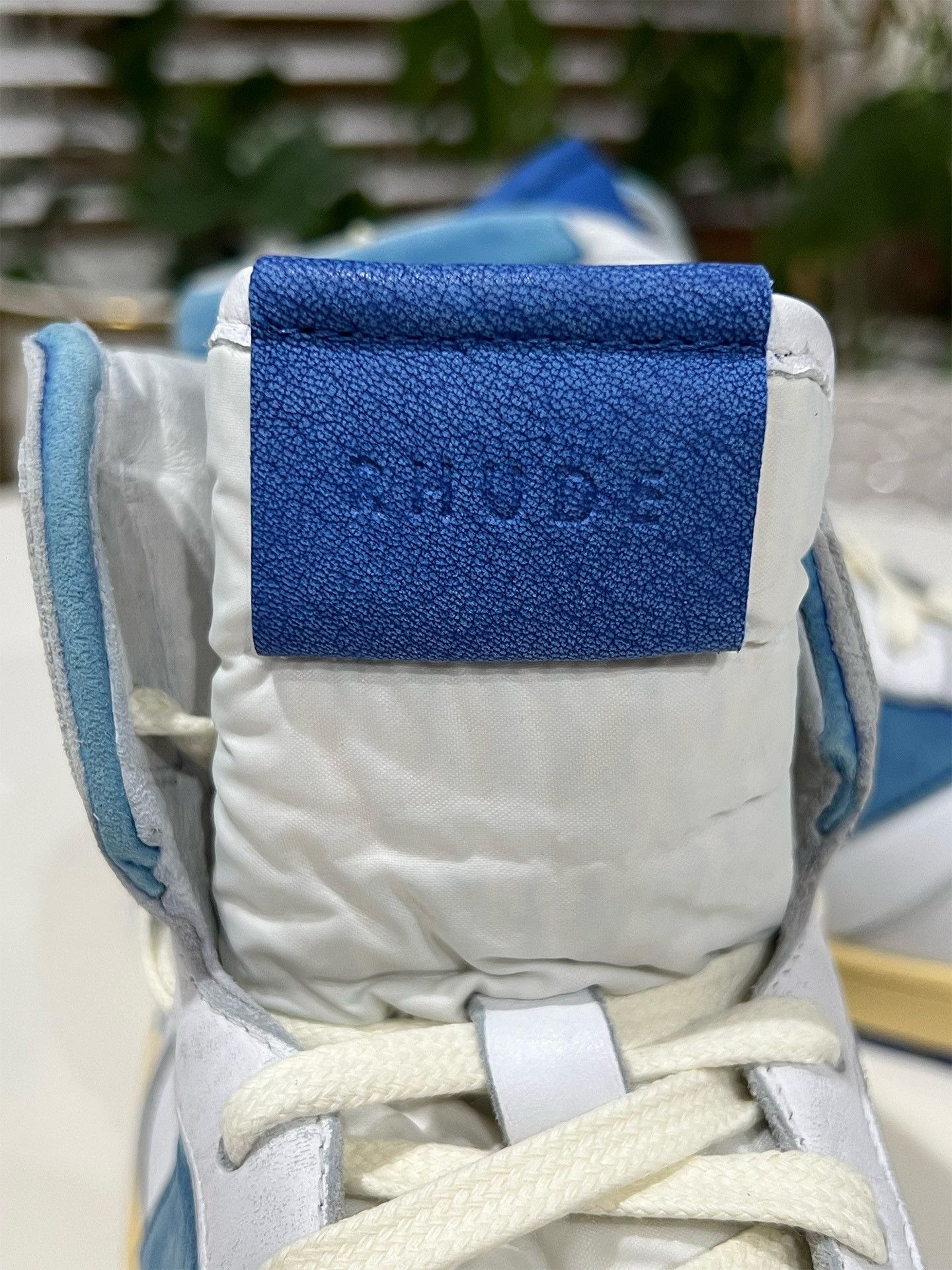 Rhude NWT-Rhude SSENSE Exclusive White & Blue Rhecess Hi Sneakers Size US 10 / EU 43 - 5 Thumbnail
