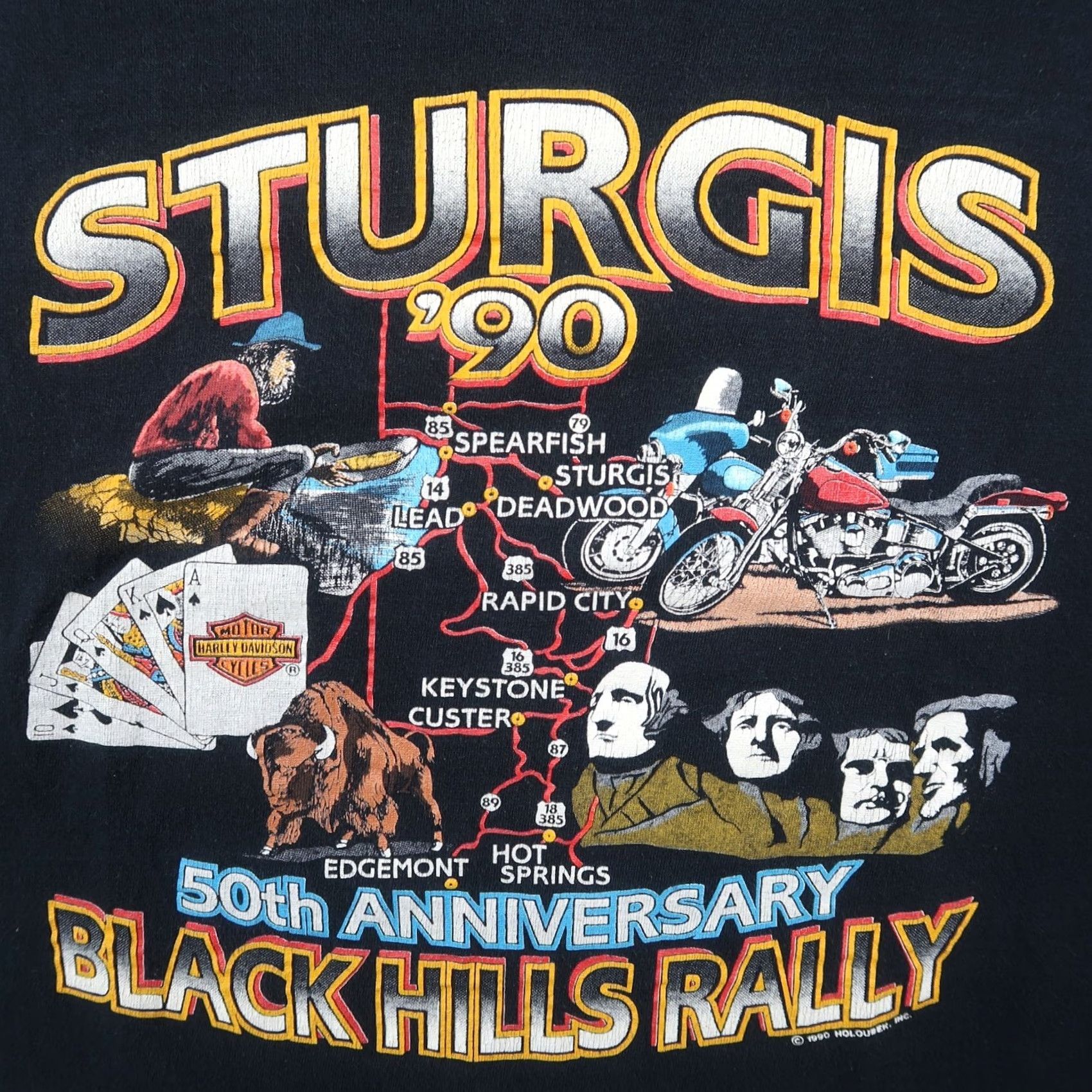 Harley Davidson VINTAGE Harley-Davidson Shirt Mens S Black 1990s Sturgis Single Stitch T-Shirt Graphic Print Comfort Retro 90s Grunge Outdoor Logo Used Stitch Size US S / EU 44-46 / 1 - 3 Thumbnail