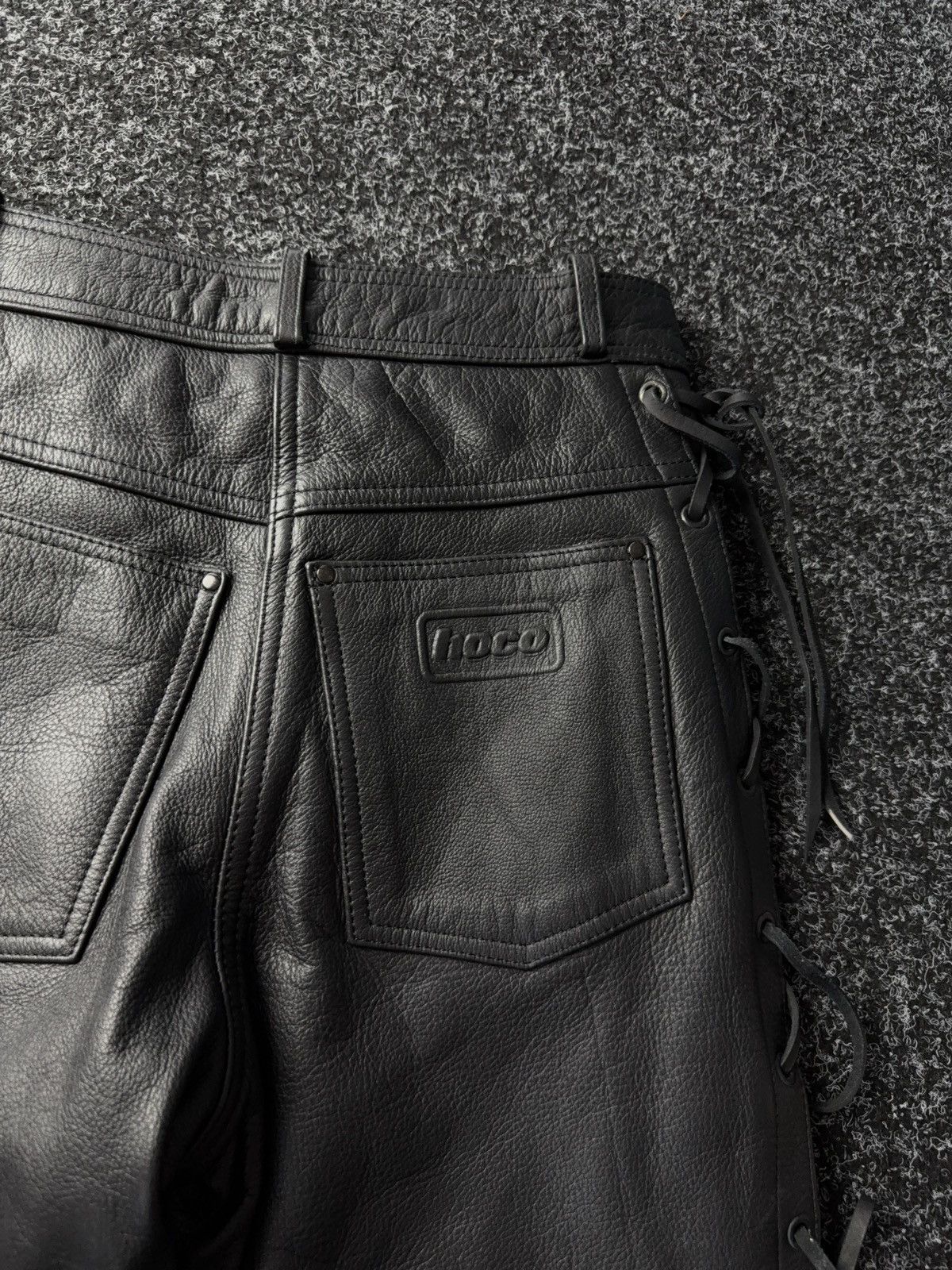 Leather Y2K Vintage Leather Pants Opium Style Alt Biker USA Rare Size 26" / US 2 / IT 38 - 15 Thumbnail