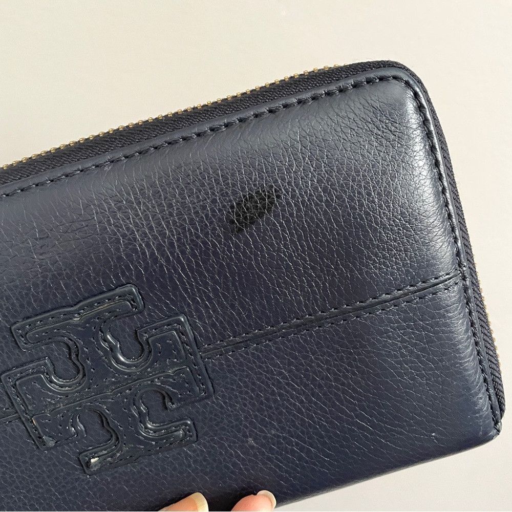 Tory Burch Tory Burch Blue Stacked T Continental Long Wallet Size ONE SIZE - 3 Thumbnail