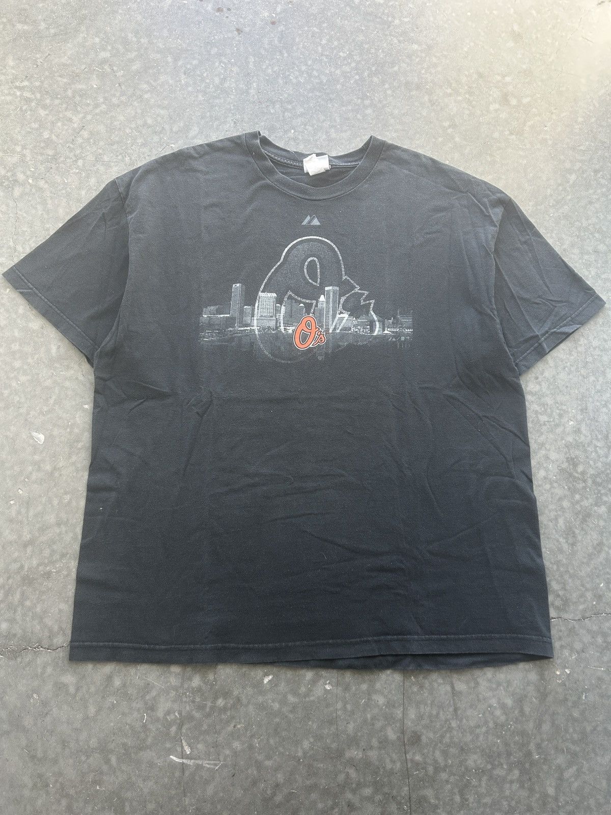MLB × Majestic × Vintage Vintage Y2K Baltimore Orioles Graphic Tee Size US XXL / EU 58 / 5 - 1 Thumbnail