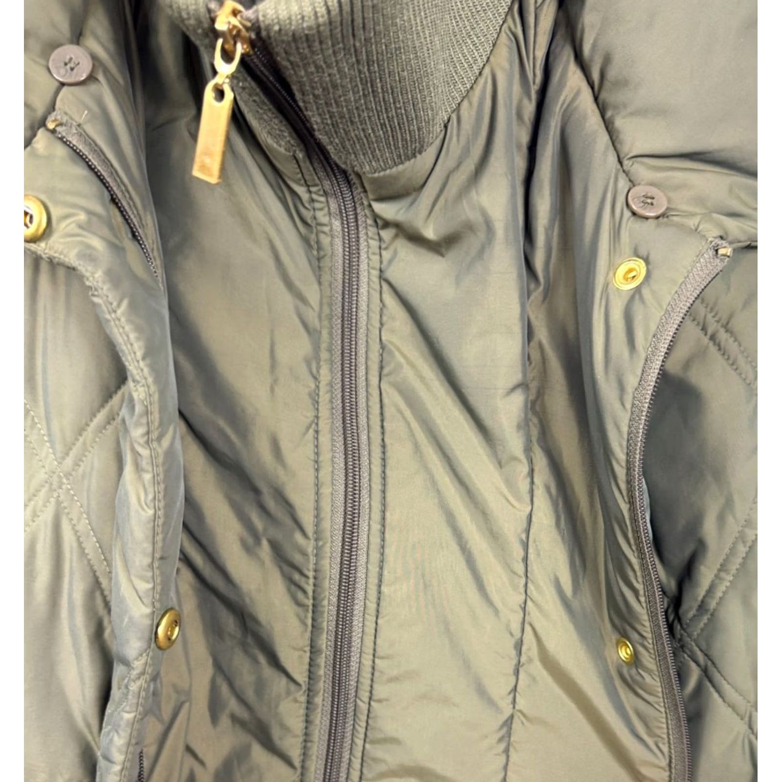 Ellen Tracy Ellen Tracy Company Puffer Coat Womens M Duck Down Green Full Zip Snap Button Size M / US 6-8 / IT 42-44 - 4 Thumbnail