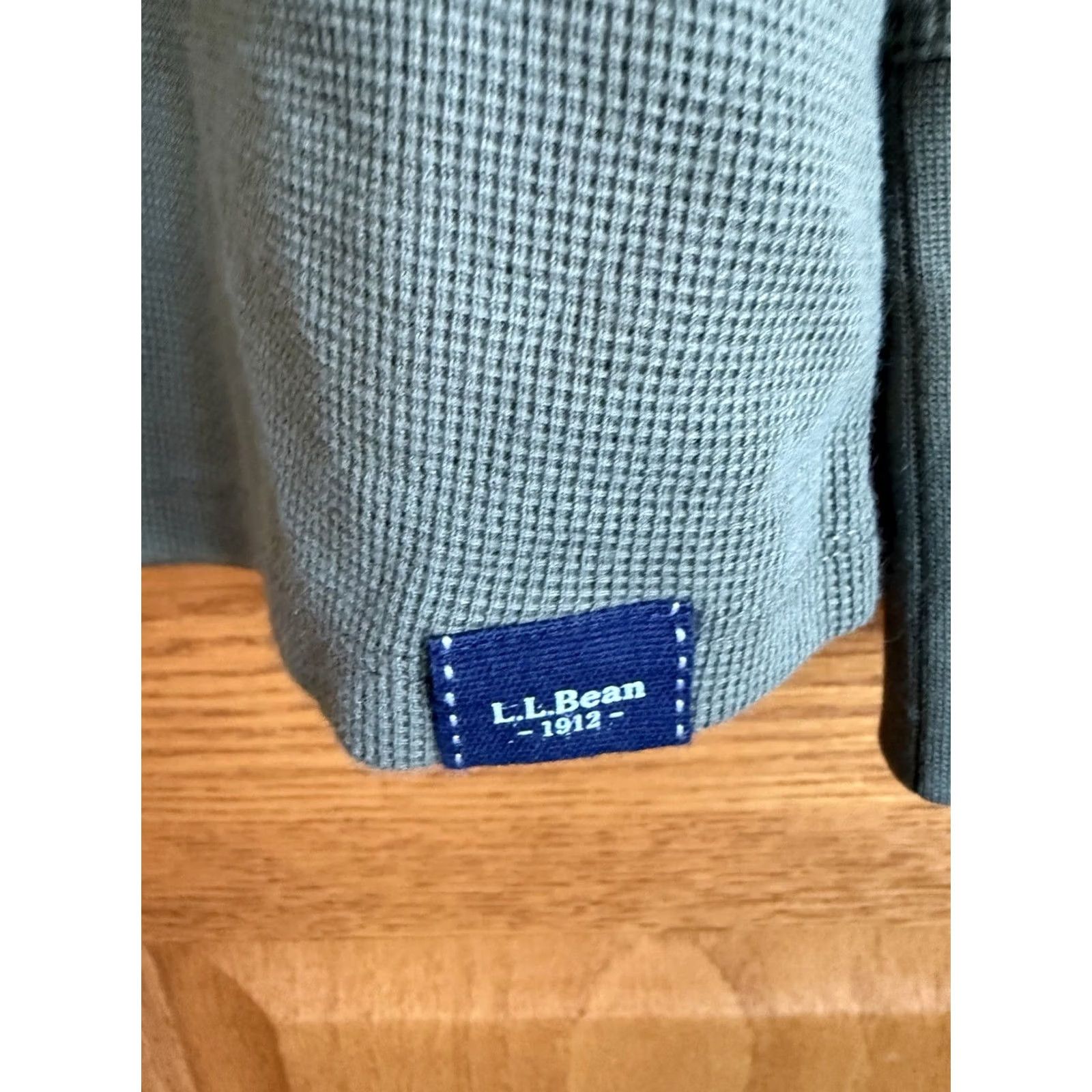 Vintage L.L. Bean Womens New With Tag Olive Green Henley 2X Weekend Casual Basic Thermal (Sleeve Length: Long Size XXL / US 16-18 / IT 52-54 - 4 Thumbnail