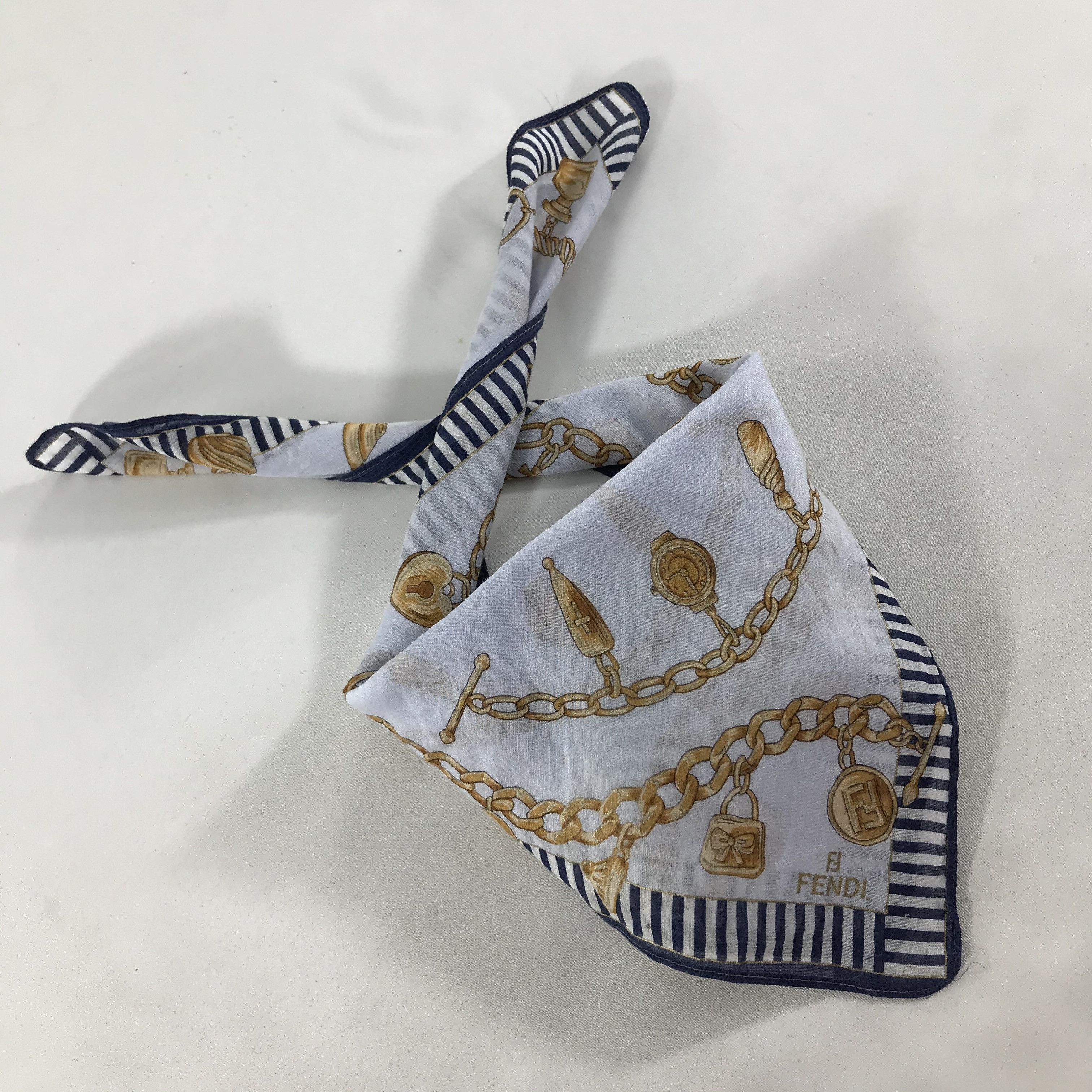 Vintage Vintage Fendi Bandana / Handkerchief / Neckerchief - S1885 Size ONE SIZE - 5 Thumbnail