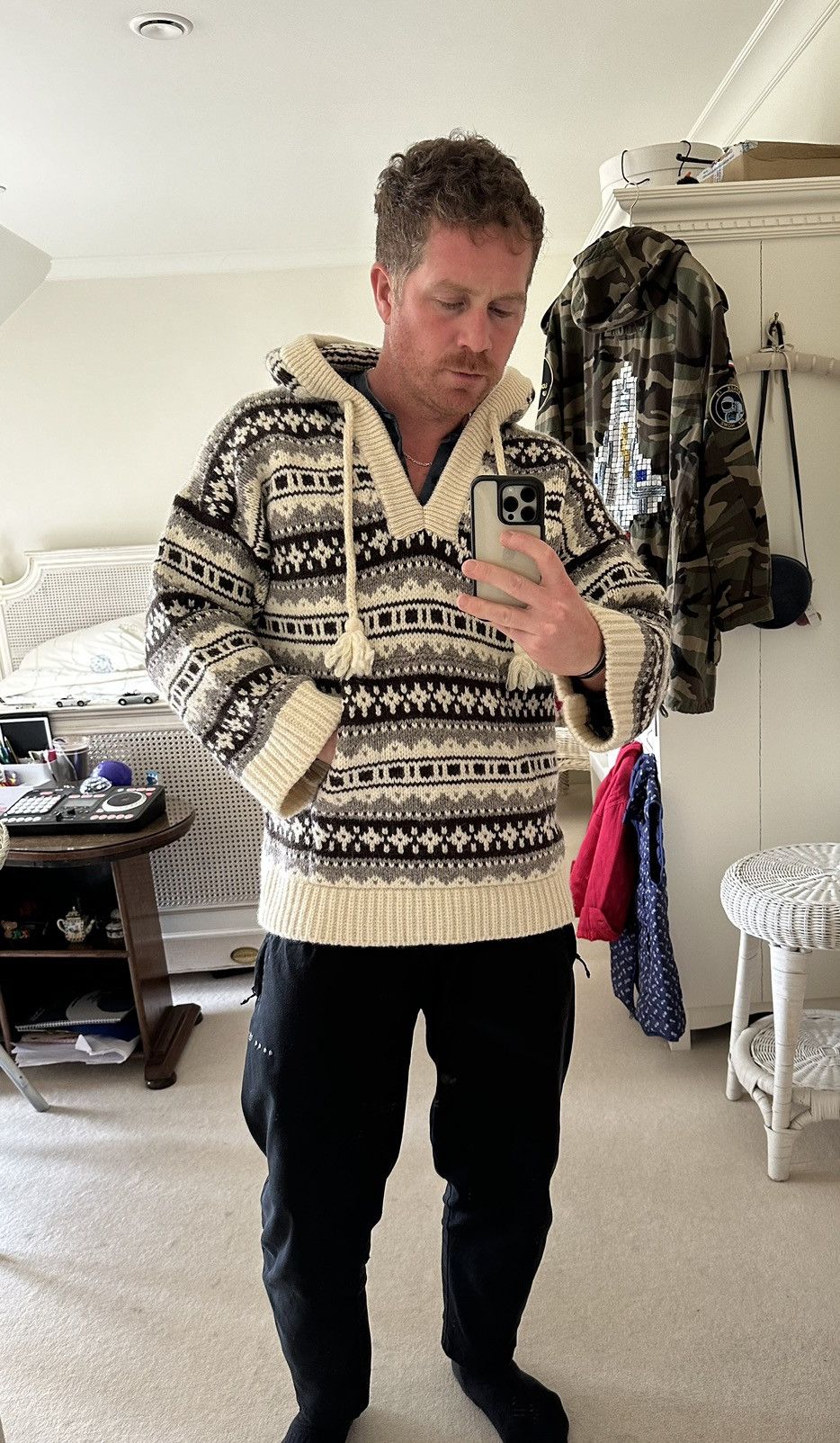 Celine FW21 $1350 OVERSIZED SHETLAND BAJA PULLOVER Hoodie Hedi M Size US M / EU 48-50 / 2 - 6 Thumbnail