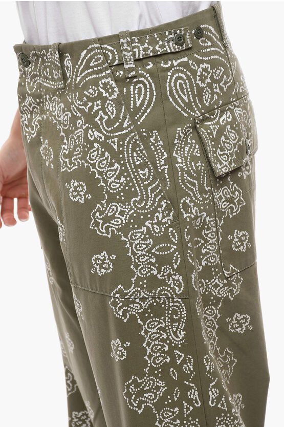 Amiri o1y0525 Casual Pant in Military Green/White Size US 34 / EU 50 - 2 Thumbnail