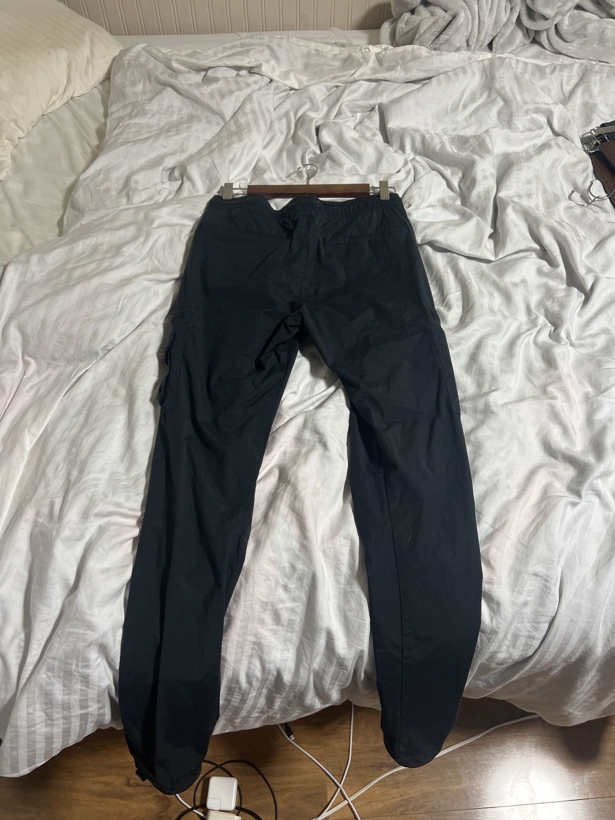 Vintage Slim Cargo Black Pants Size US 29 - 2 Thumbnail