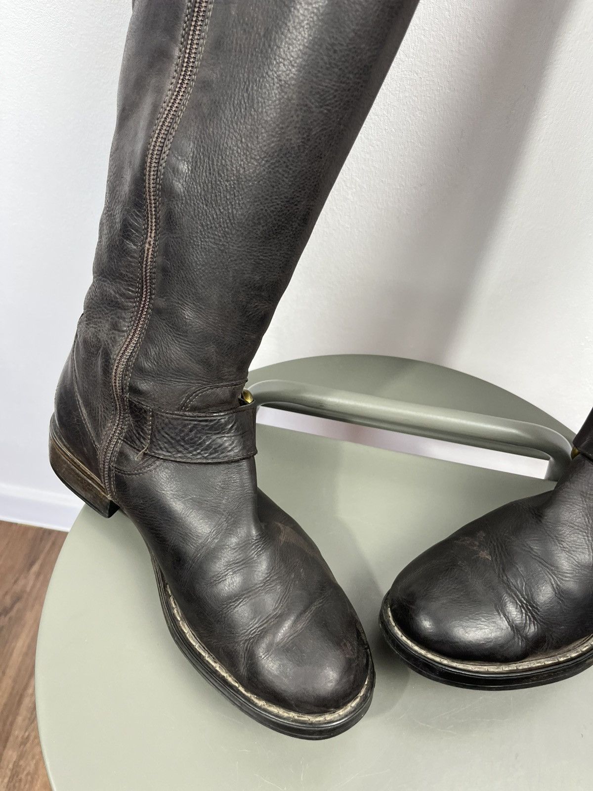 Other Women’s Brown Leather Knee High Boots Ring Strap Riding 37 Size US 6 / IT 36 - 14 Thumbnail