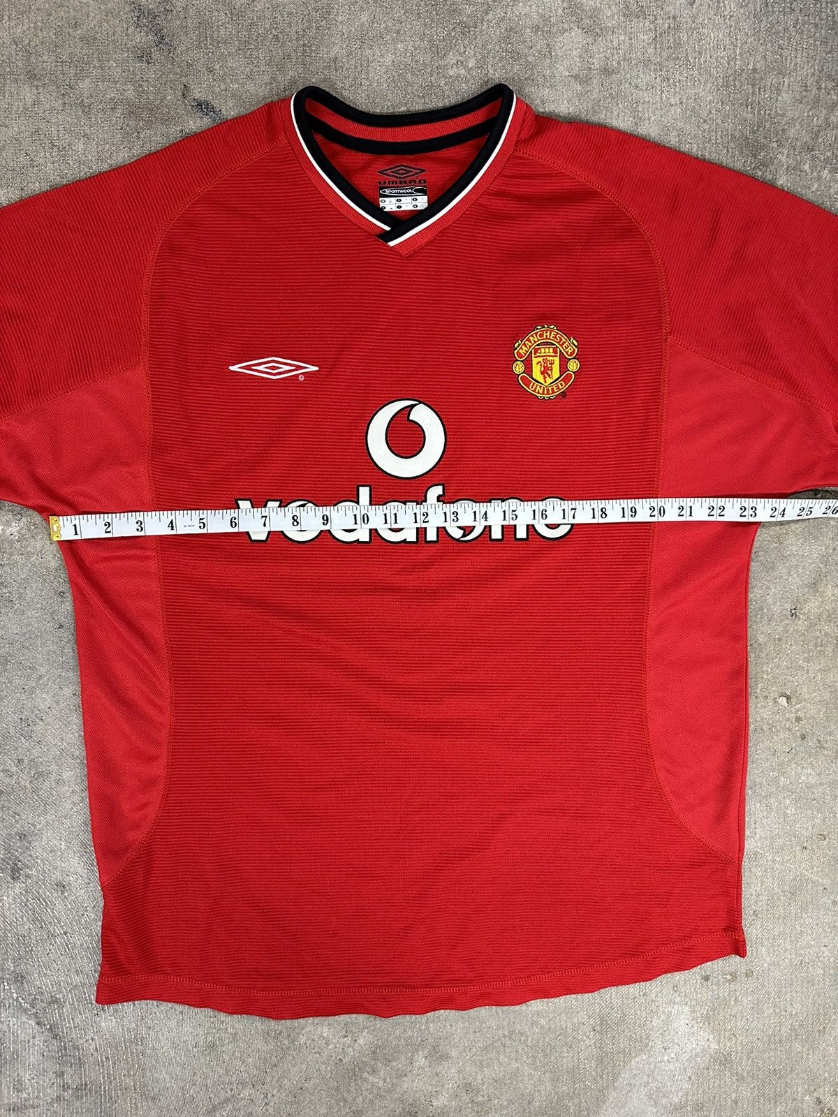 Adidas × Vintage Umbro 01-02 Manchester United Soccer Jersey Kit Home RARE Size US L / EU 52-54 / 3 - 6 Thumbnail