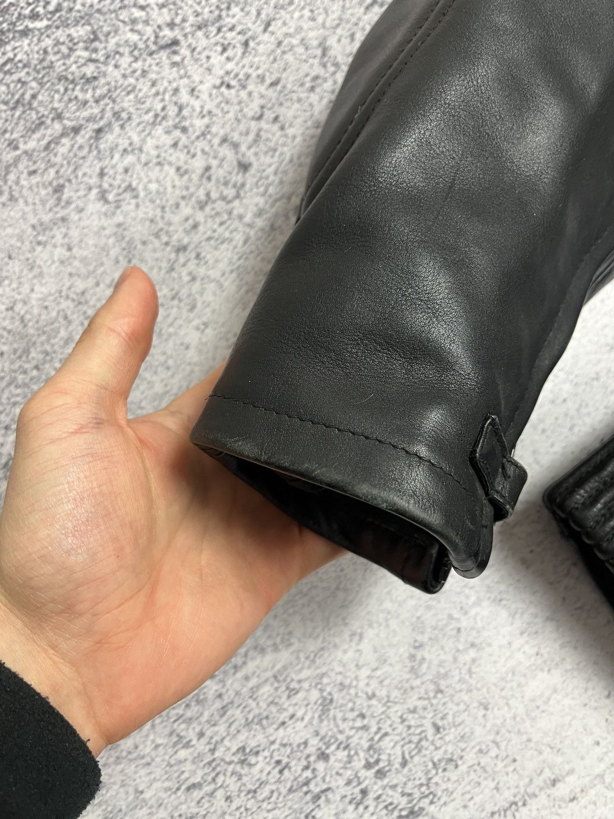 Genuine Leather Richa Black Moto Leather Jacket Vintage Racing Bike Size US S / EU 44-46 / 1 - 6 Thumbnail