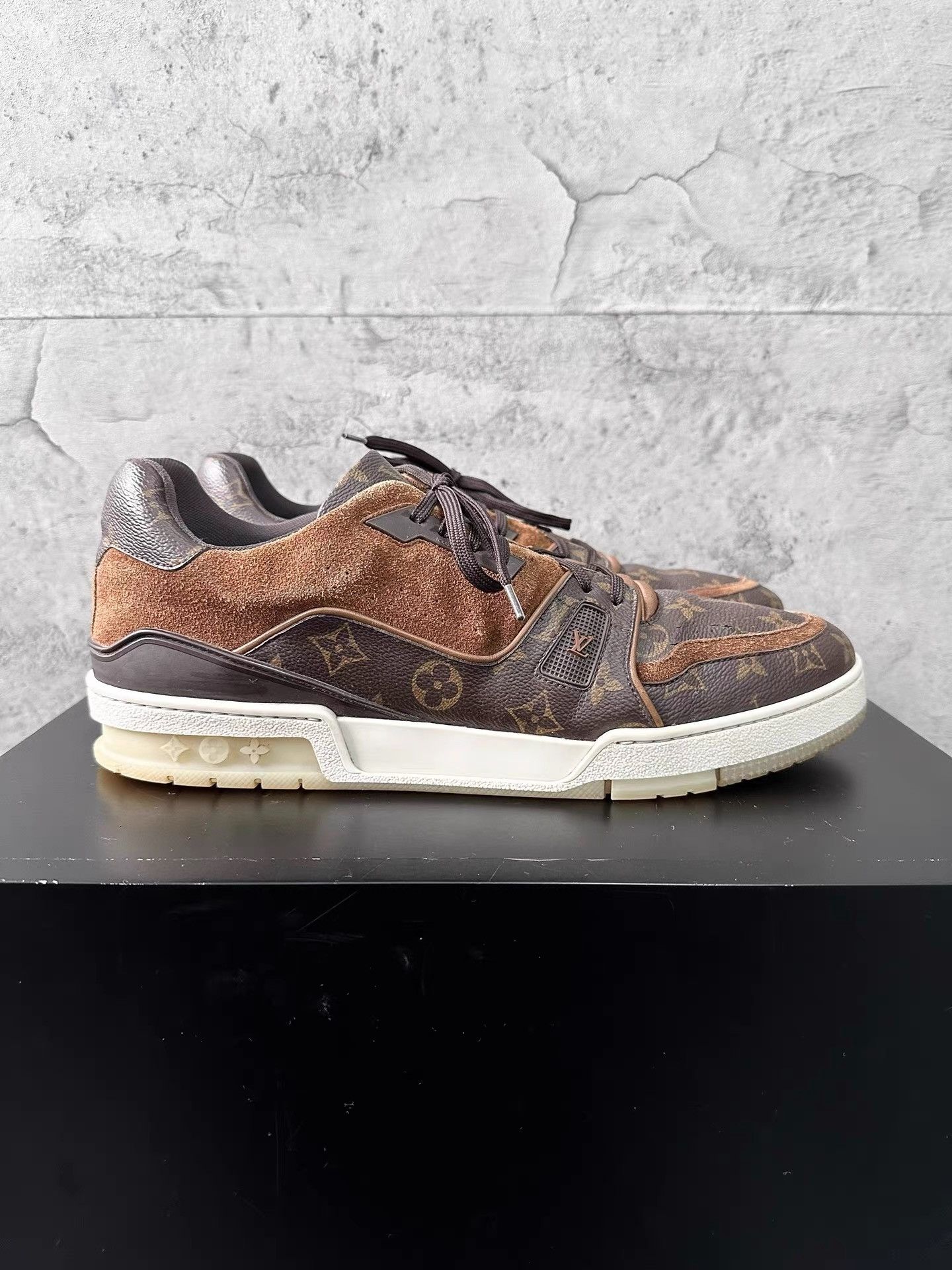 Louis Vuitton Louis Vuitton LV Trainer Monogram Brown K34 Size US 11 / EU 44 - 3 Thumbnail