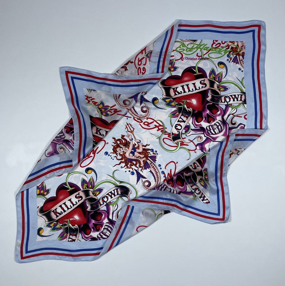 Ed Hardy Ed Hardy Christian Audigier Scarf “Kills love slowly” Size ONE SIZE - 4 Thumbnail