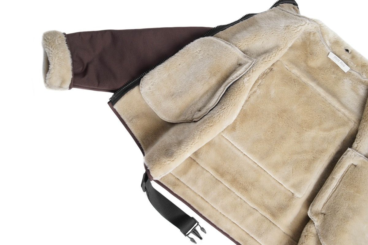 Miu Miu Miu Miu F/W1999 Fleece Lining Belt Buckle Jacket Size M / US 6-8 / IT 42-44 - 15 Thumbnail