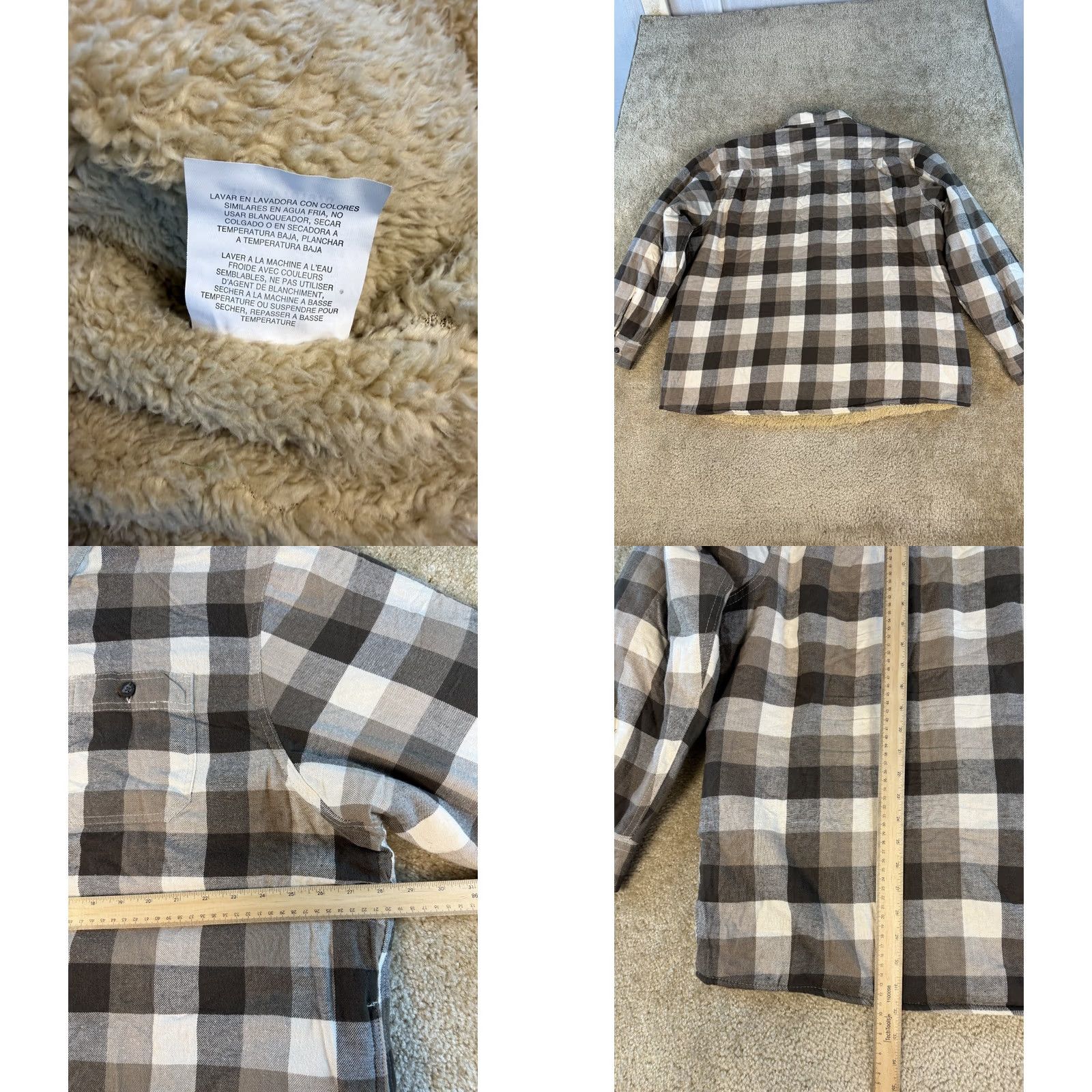 Wrangler VINTAGE Wrangler Jacket Men 2XL Brown Flannel Work SHACKET Sherpa Lined Dark Wash Shacket Size US XXL / EU 58 / 5 - 8 Thumbnail