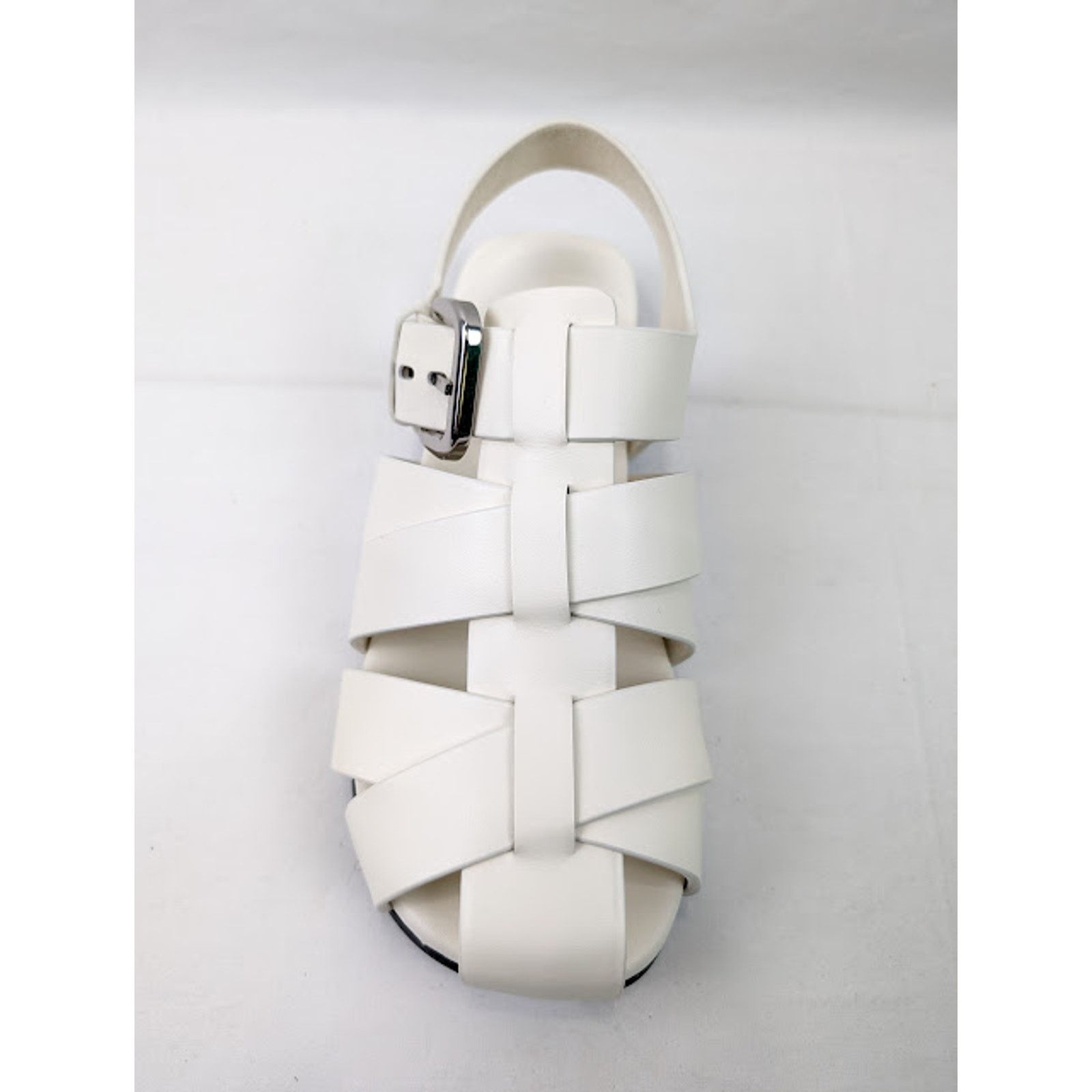 Bottega Veneta o1rshd1 Q: 2 / Calfskin Rubber Sole City Sandal in White Size US 11 / EU 44 - 6 Thumbnail
