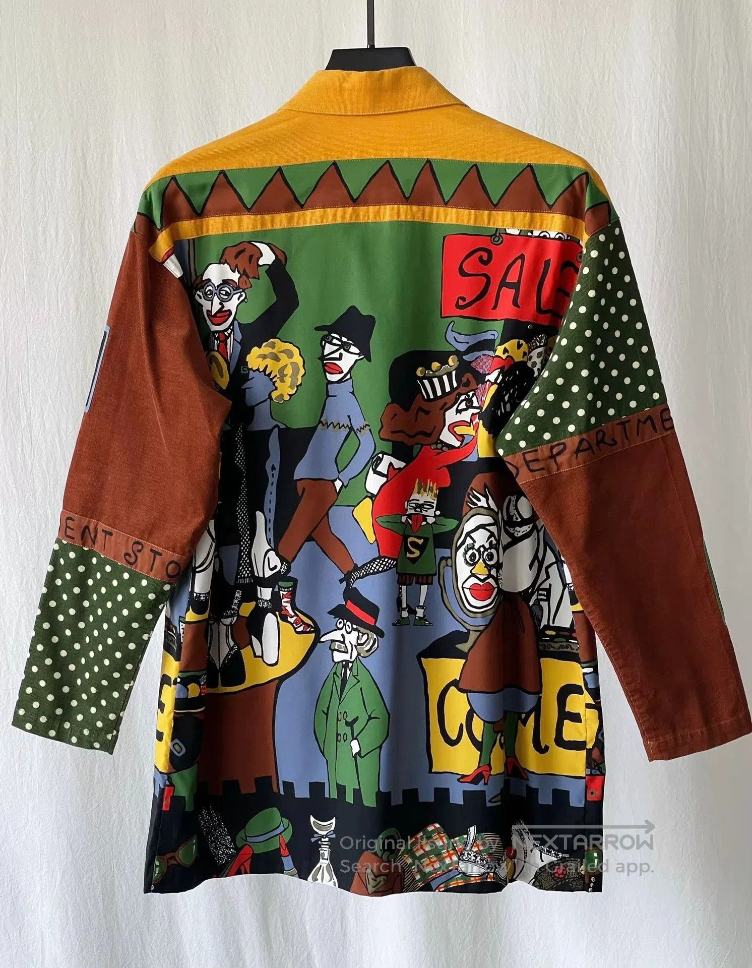Japanese Brand Vintage Mixed-Material Retro Shirt. Size M / US 6-8 / IT 42-44 - 6 Thumbnail