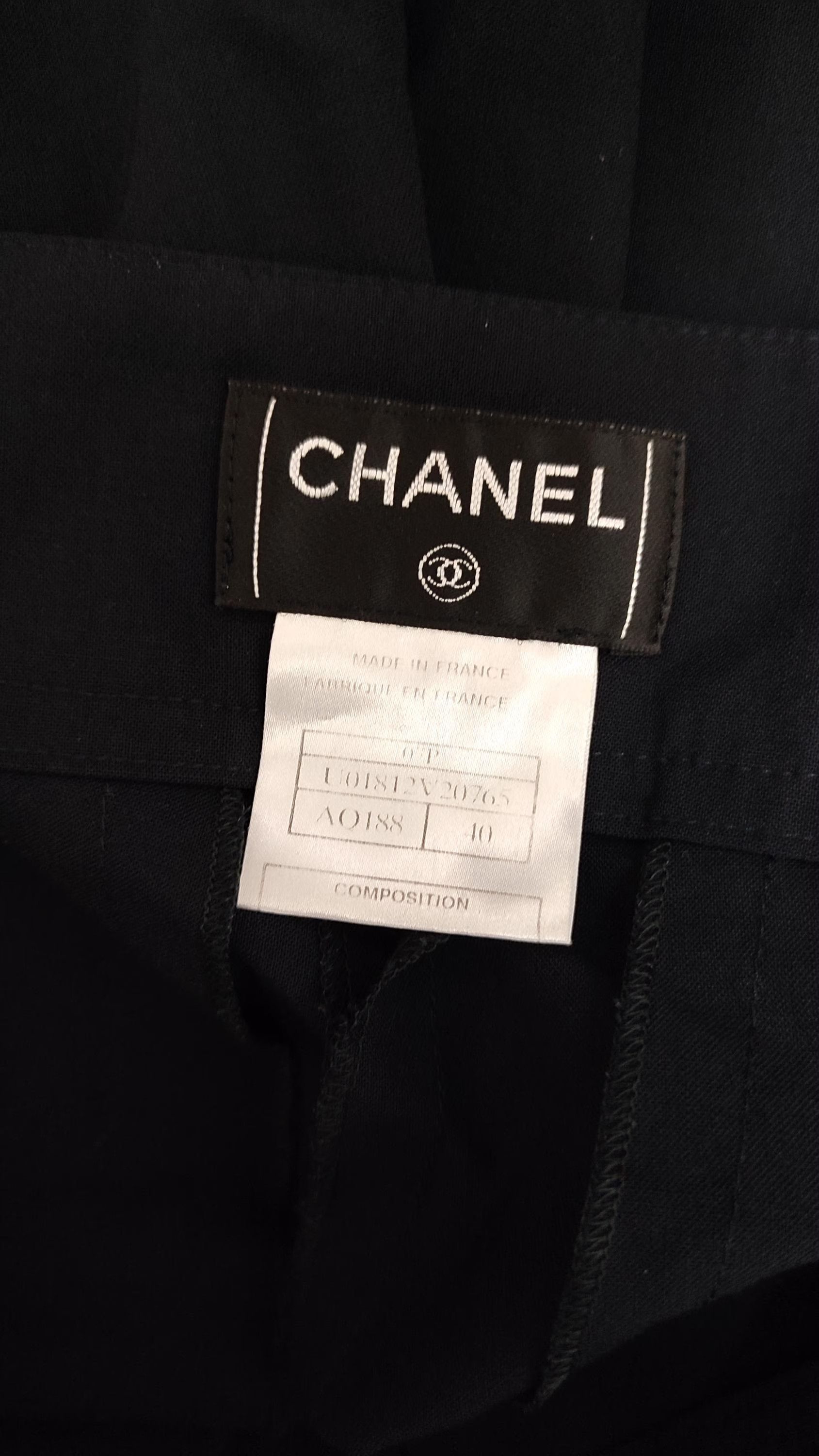 Chanel Vintage 90s Chanel Wide Leg Chic Blue Trousers Size 28" / US 6 / IT 42 - 6 Thumbnail